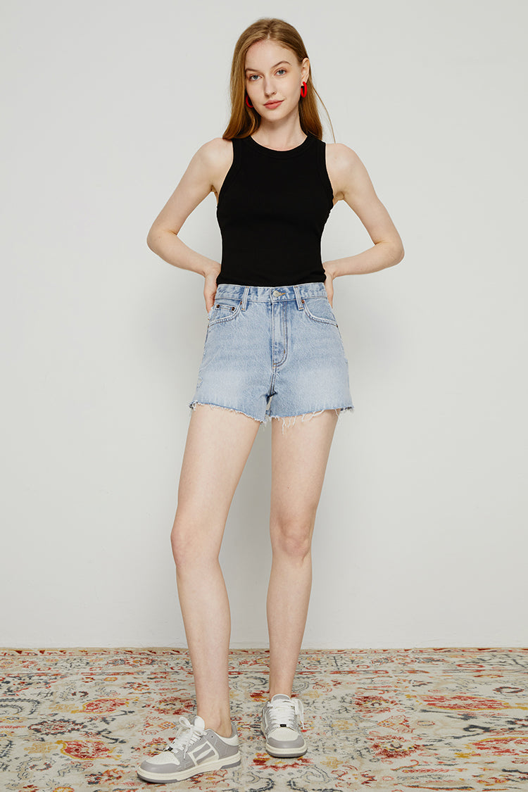 High Rise Denim Shorts HJ167