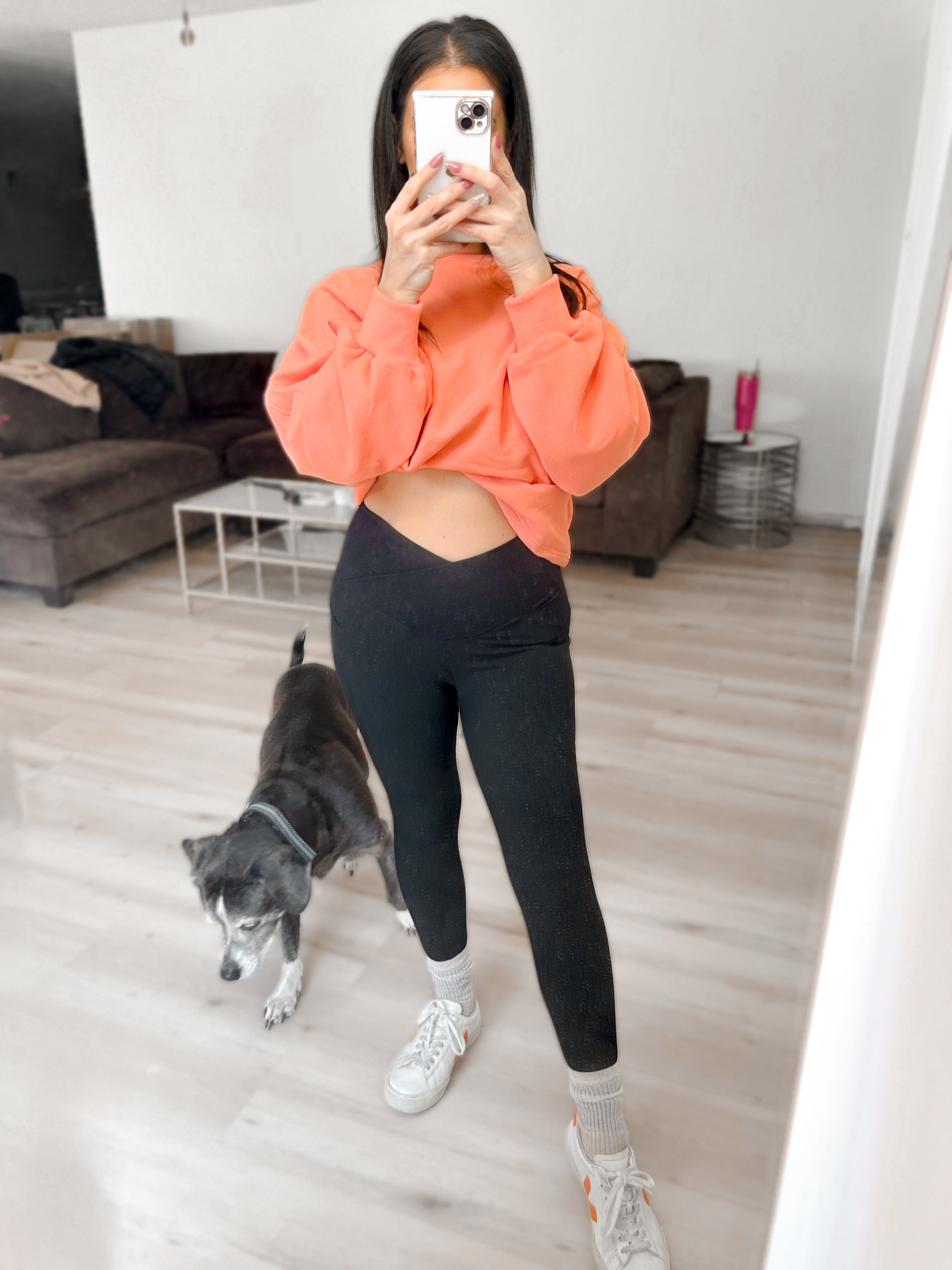 Light Fleece Midi Balloon Sleeve Sweater