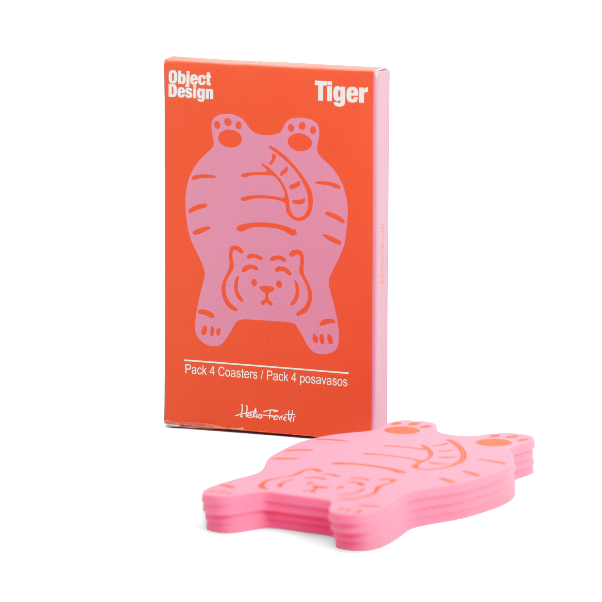 Pink Tiger Coaster Set (4 pack)