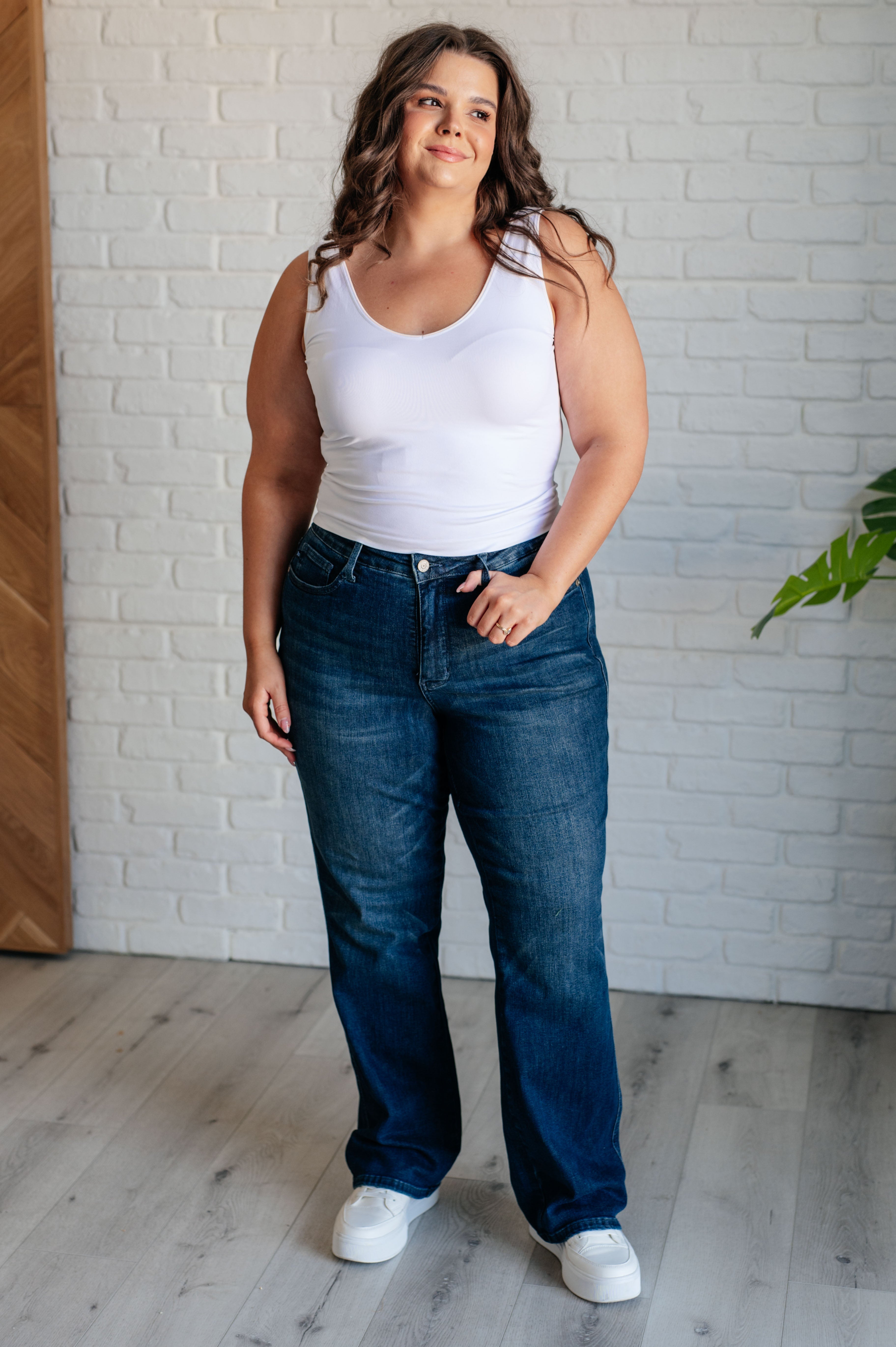 Muriel Mid Rise Control Top Classic Straight Jeans - 1/25
