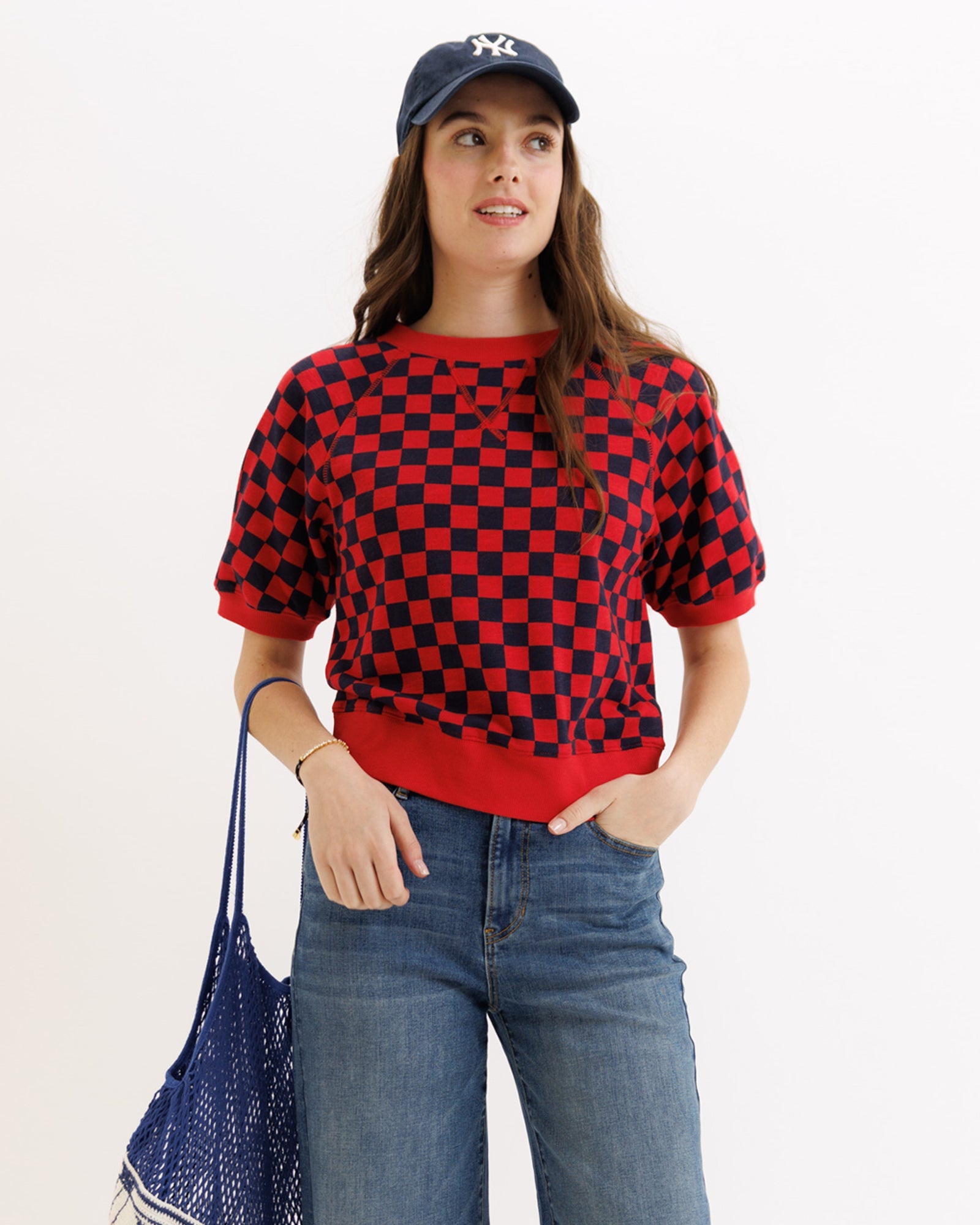 Powder Puff Sleeve Crew