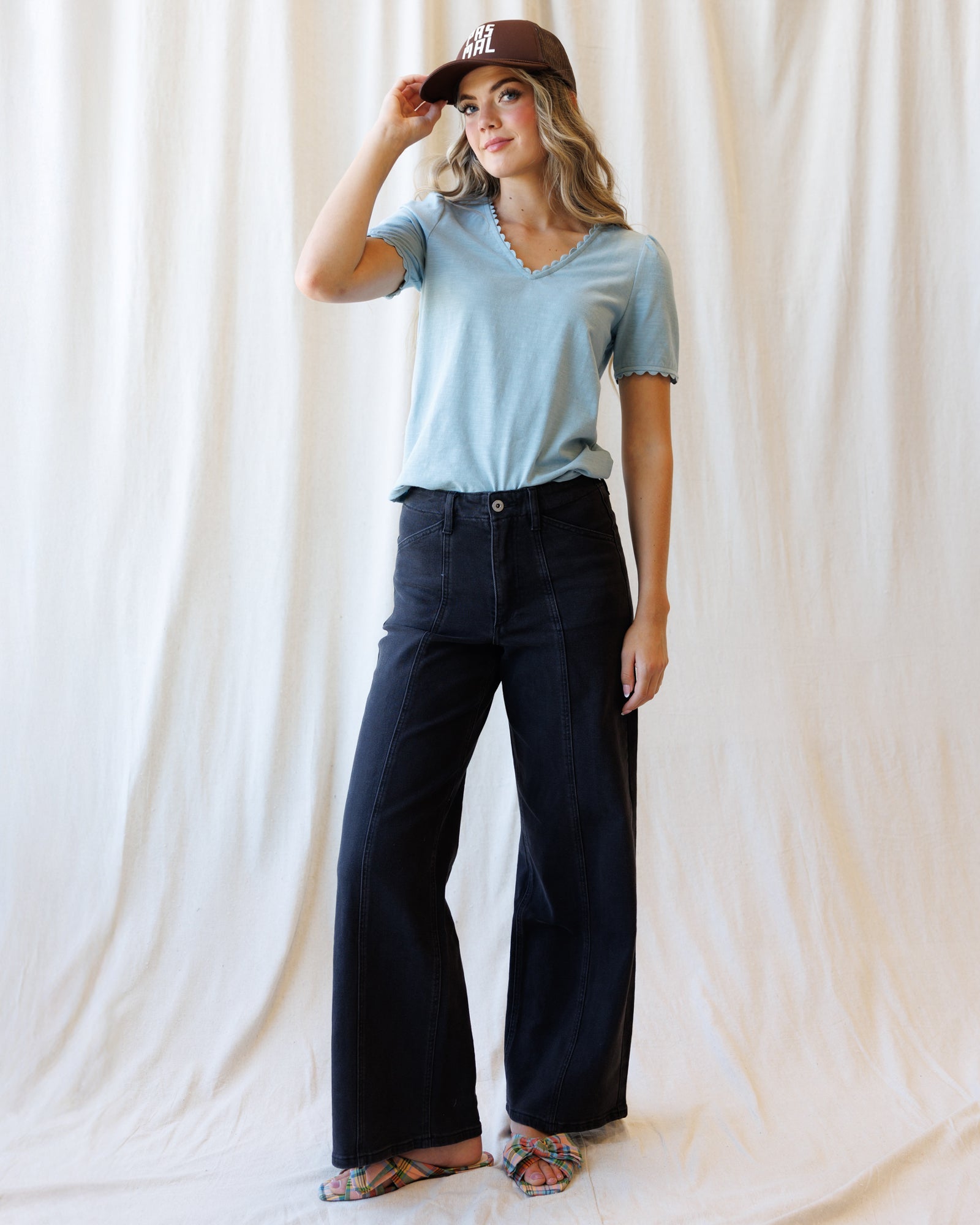 High Rise Seamed Trouser