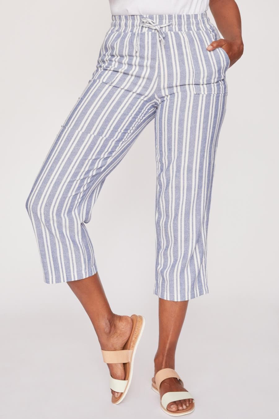 Linen Lounge Pants with Elastic Waistband