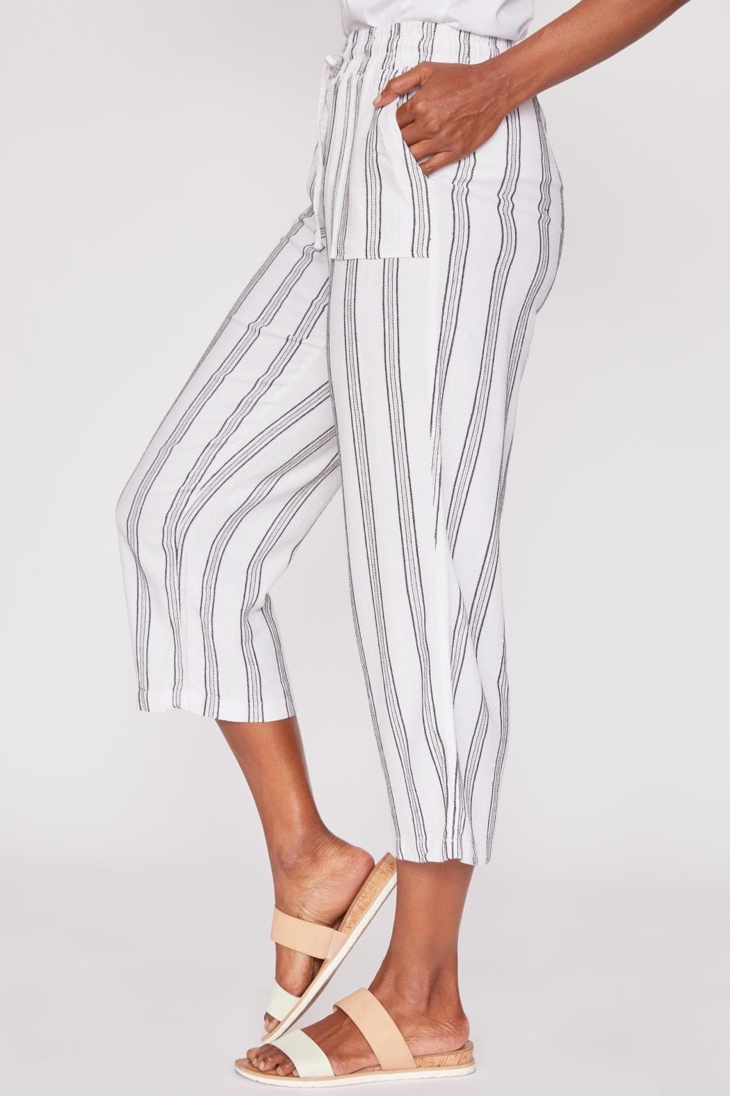 Linen Lounge Pants with Elastic Waistband