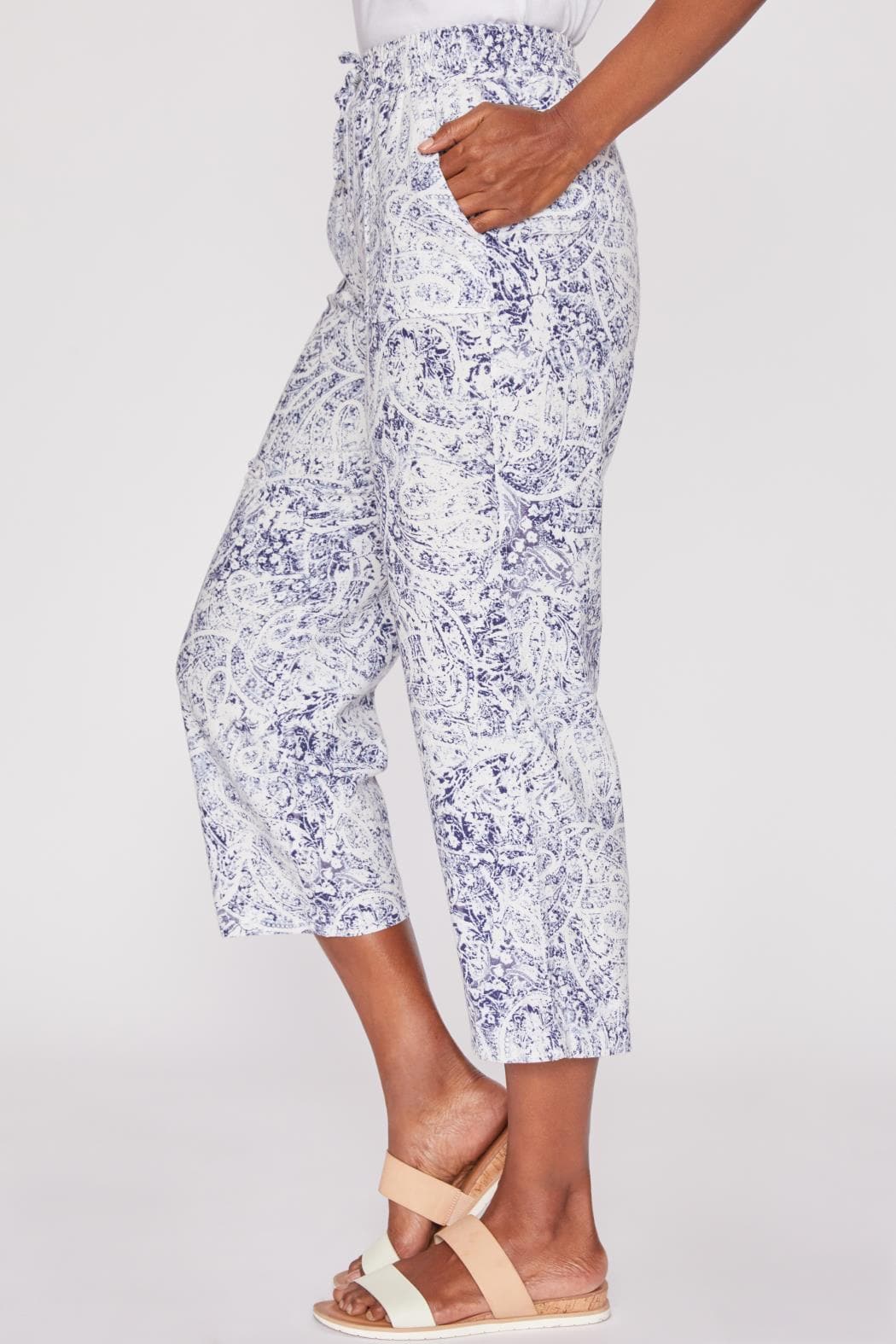 Linen Lounge Pants with Elastic Waistband