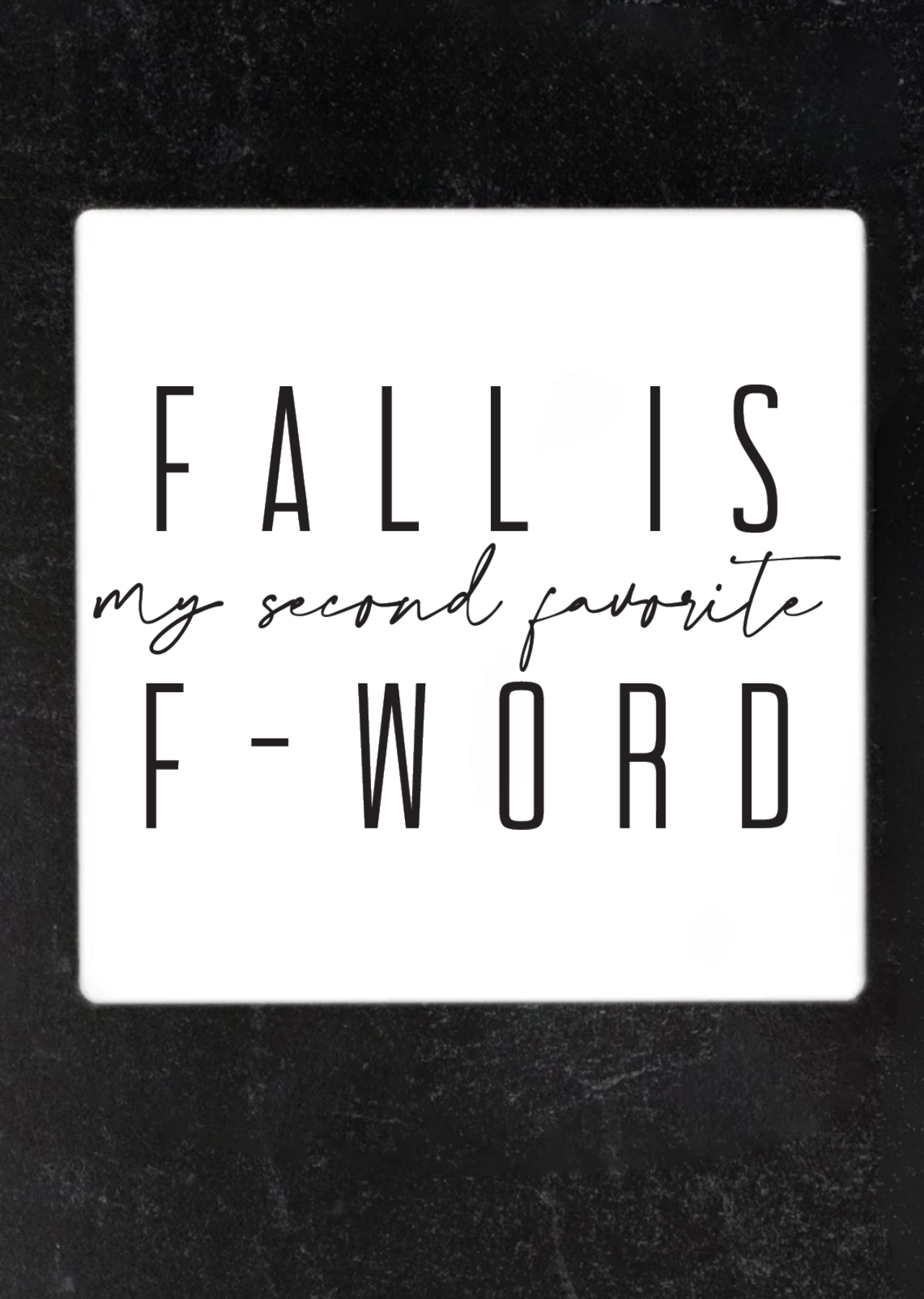Fall is My Favorite F Word Coaster Set