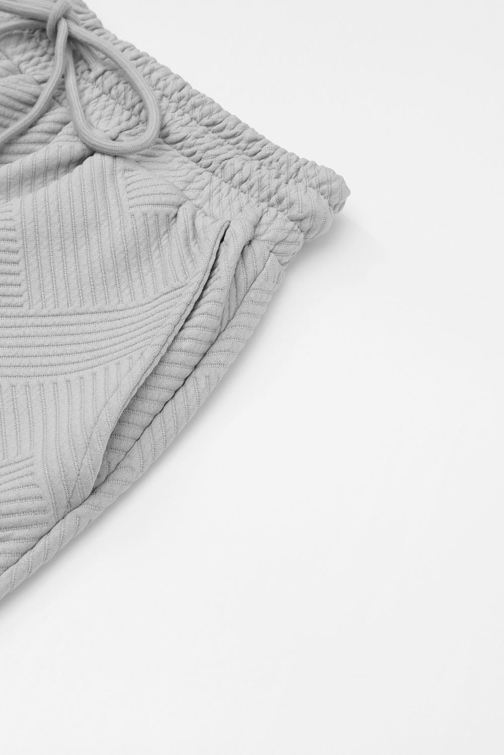 Textured Loose Fit Tee and Pants Set