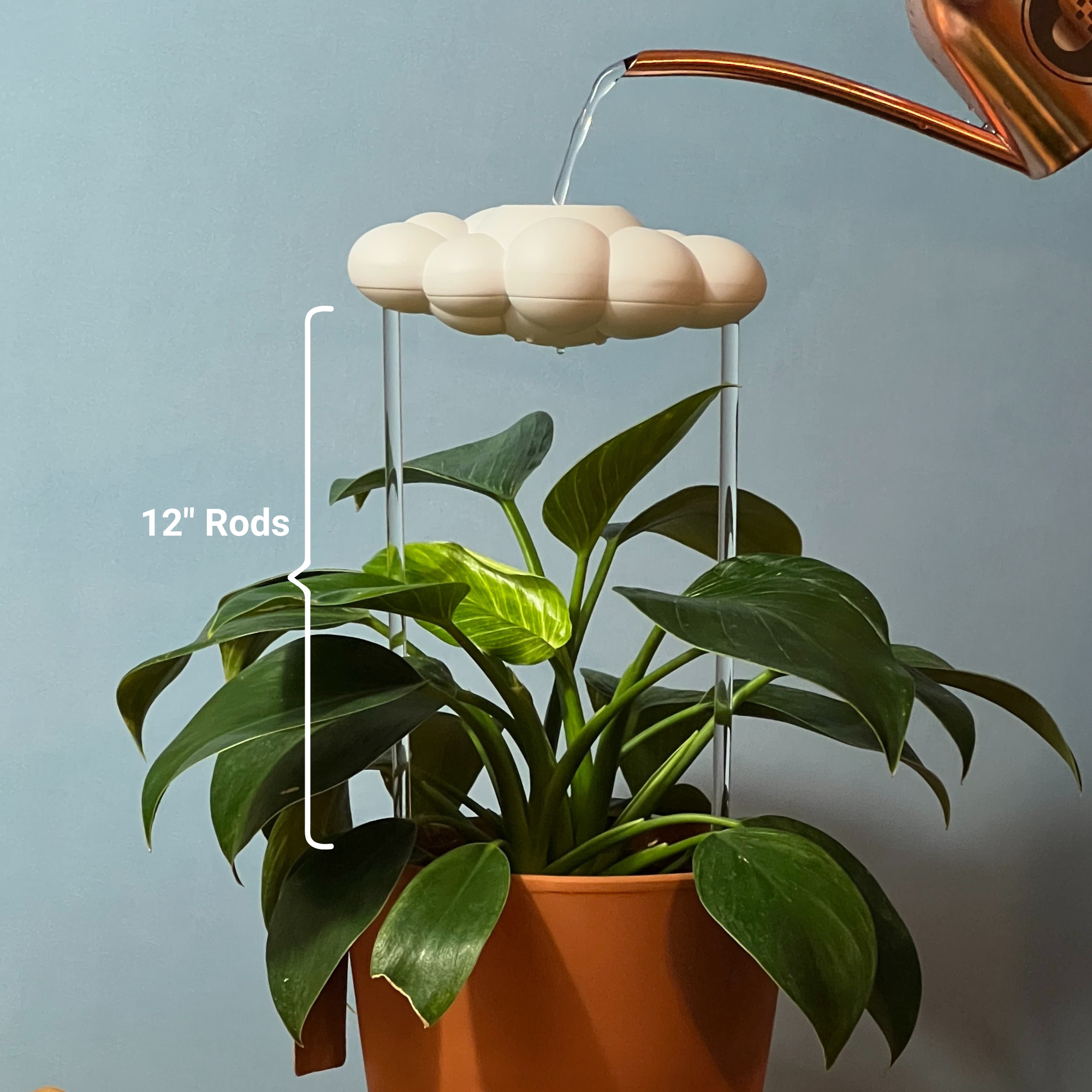 Original Dripping Rain Cloud with Red Heart and Rainbow Charms