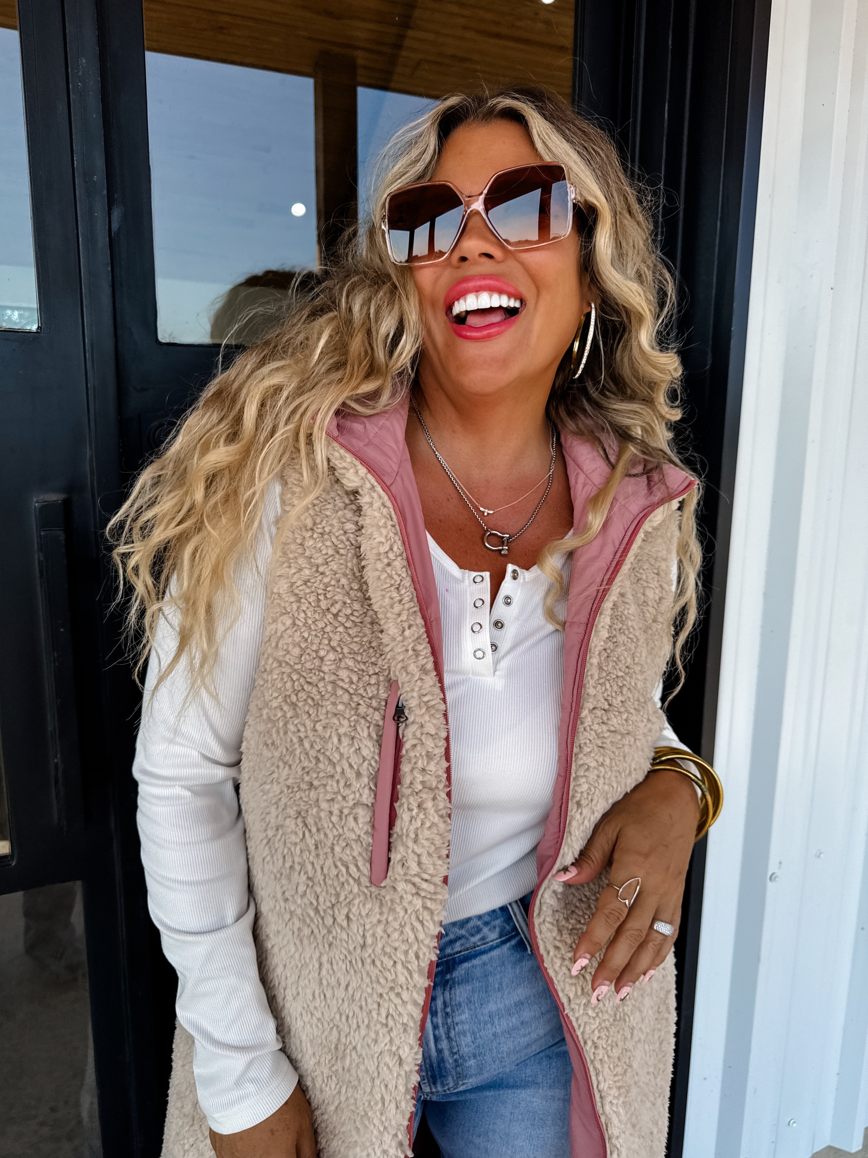 PRE-ORDER: REVERSIBLE SHERPA PUFFER VEST
