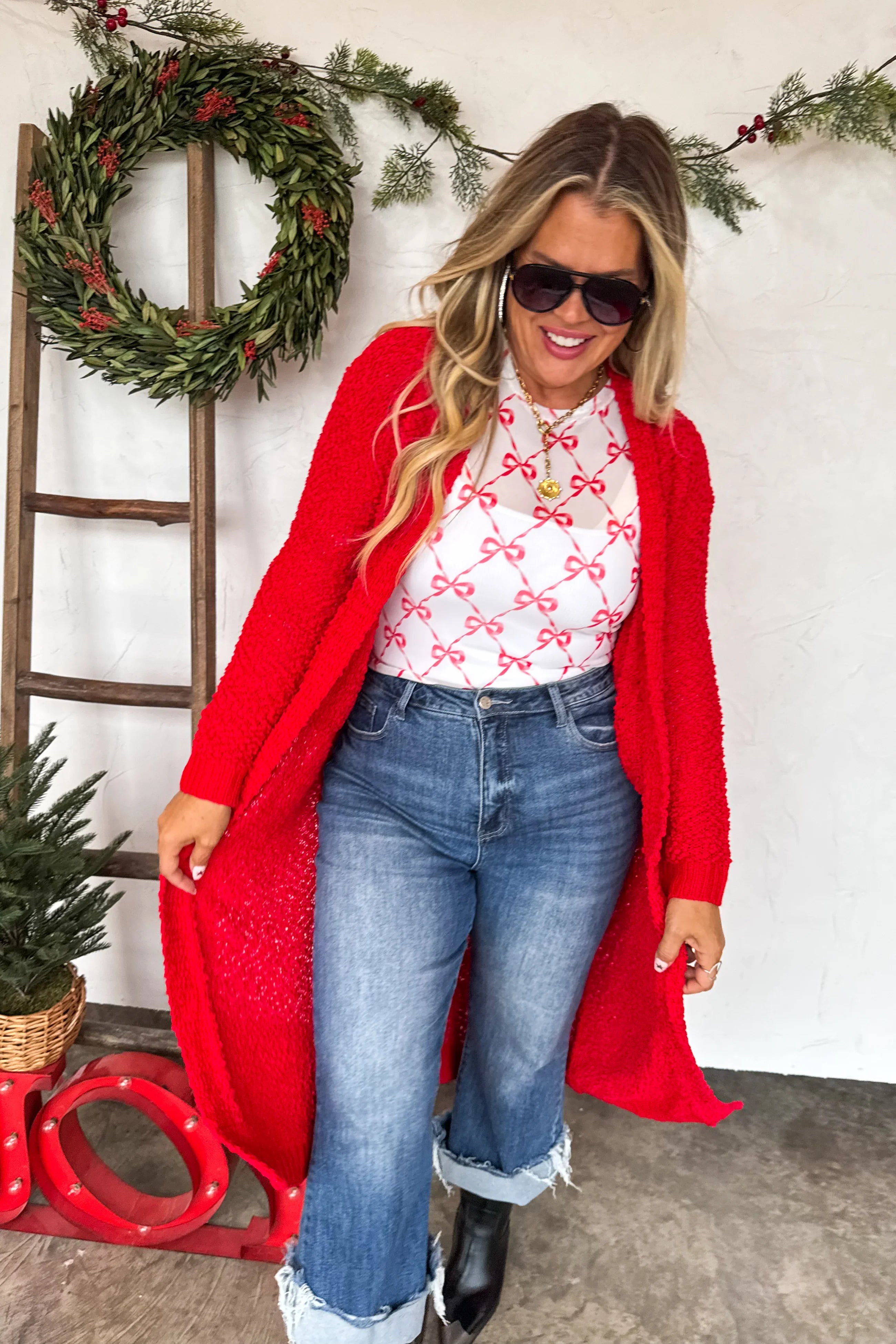 PRE-ORDER: Poppy Knit Popcorn Cardigan