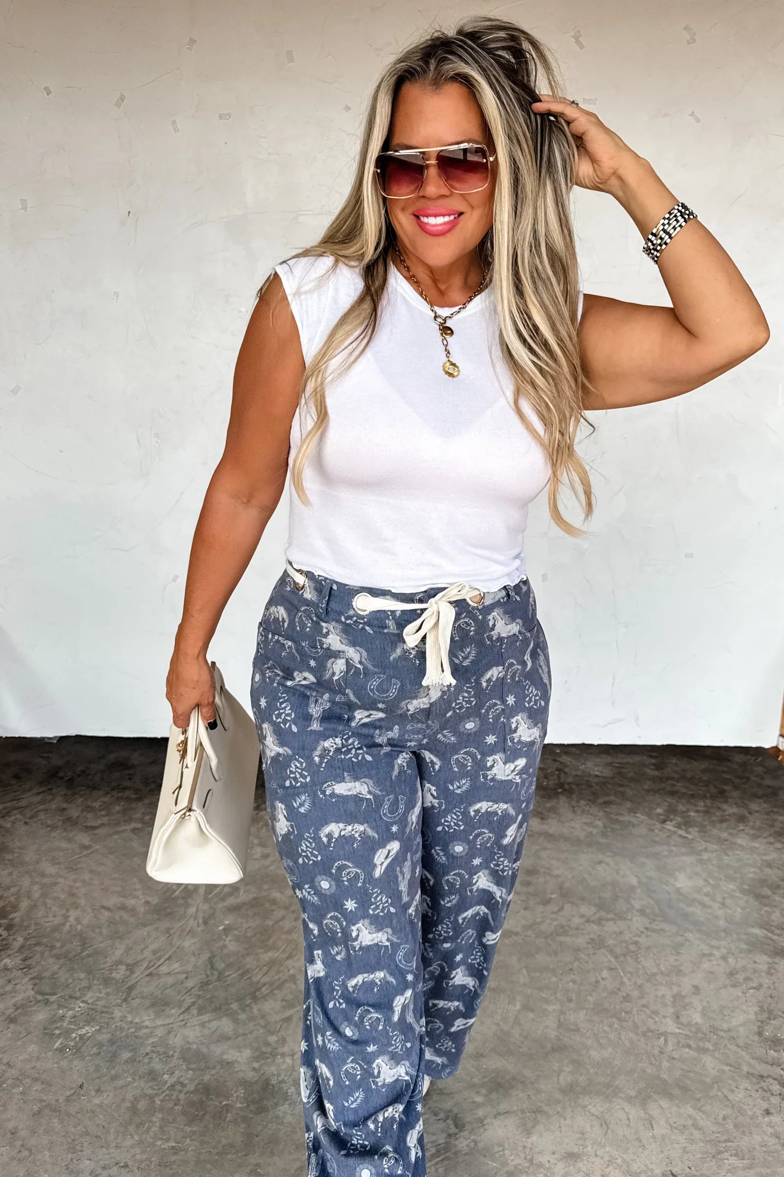 PRE-ORDER: Rodeo Sky Stretch Denim Pants