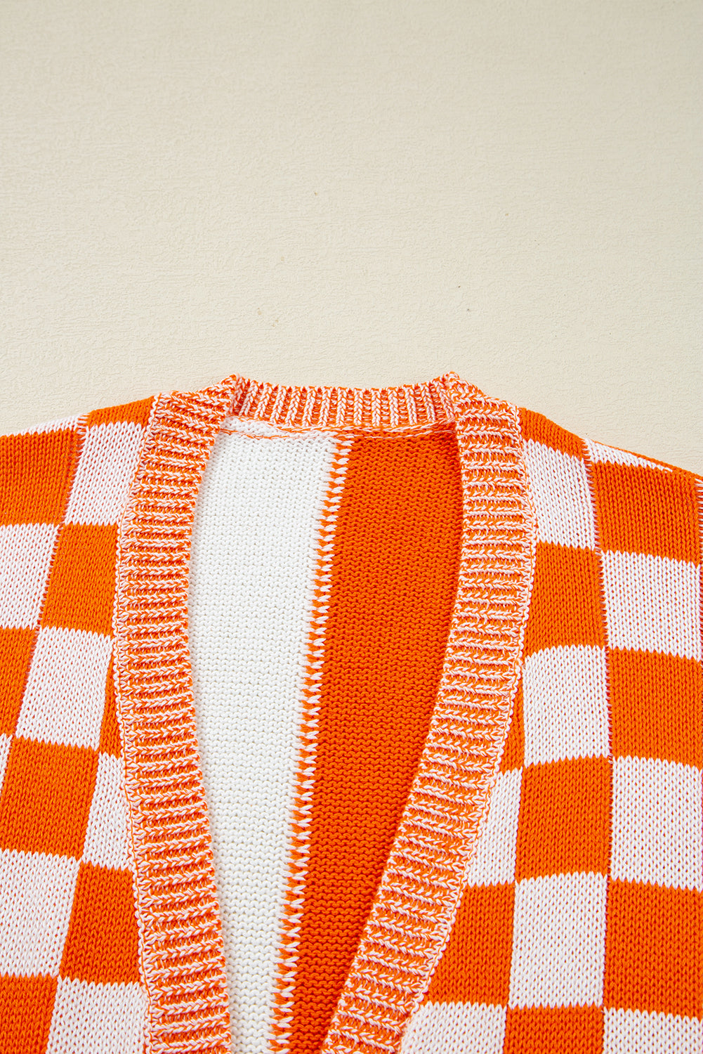 PRE-ORDER: Checkered Drop Shoulder Cardigan