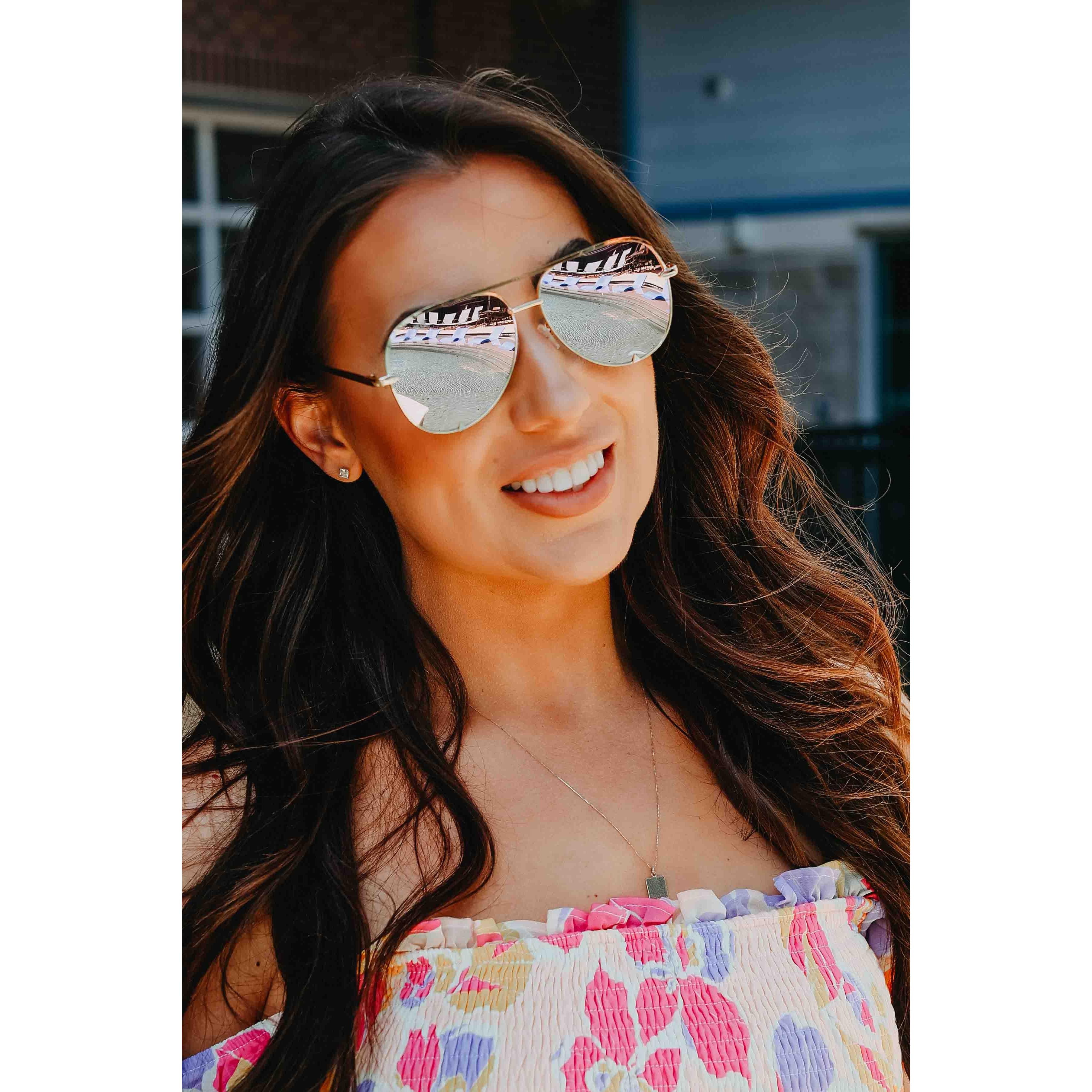 The Alex Pink/Gold - High Quality Unisex Aviator Sunglasses