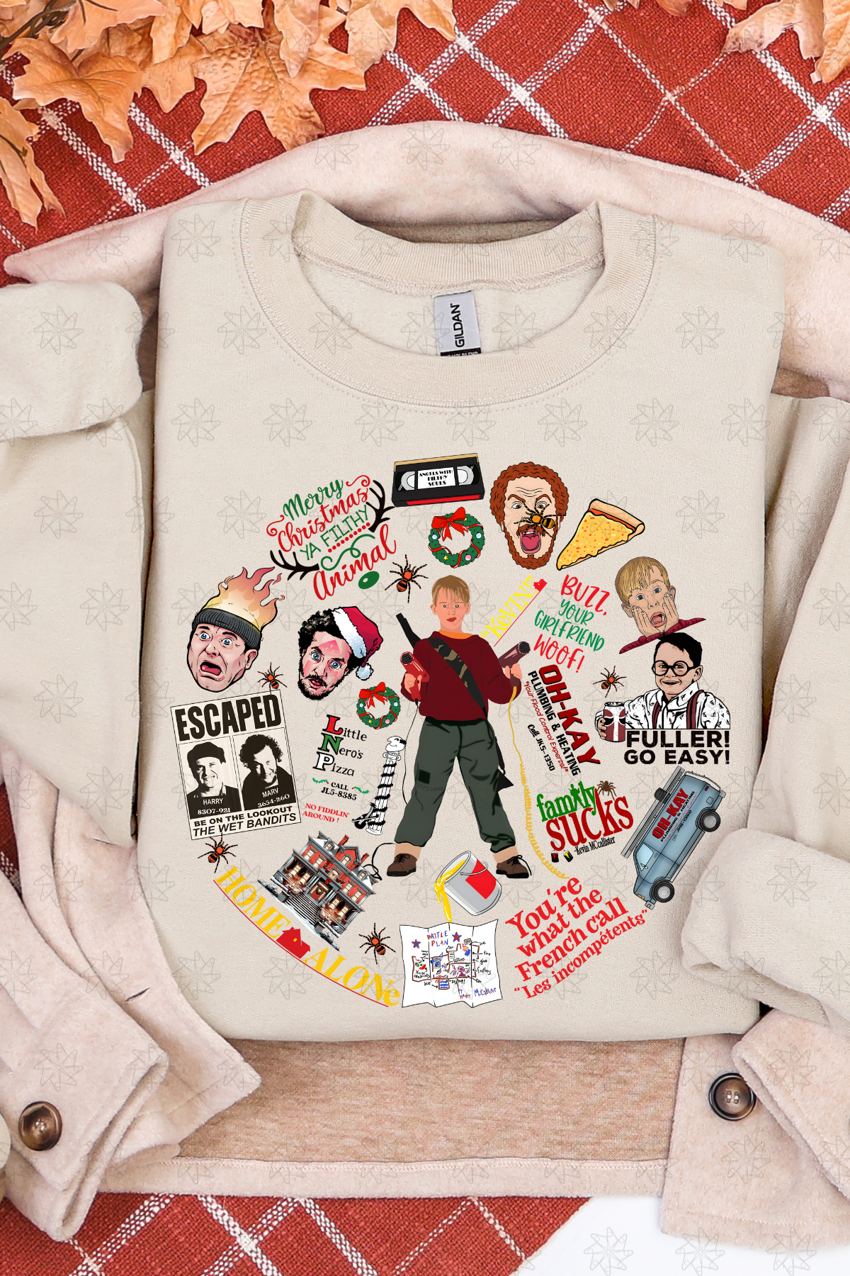 Christmas Collage Crewneck Sweatshirt