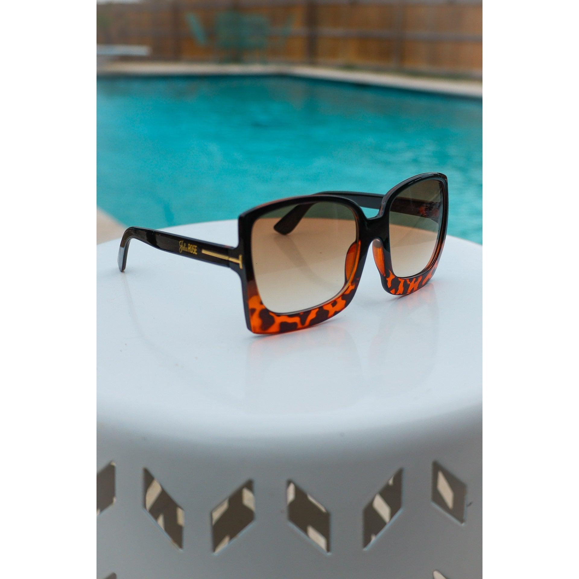 Tortoise Megan Oversized Gradient Sunglasses