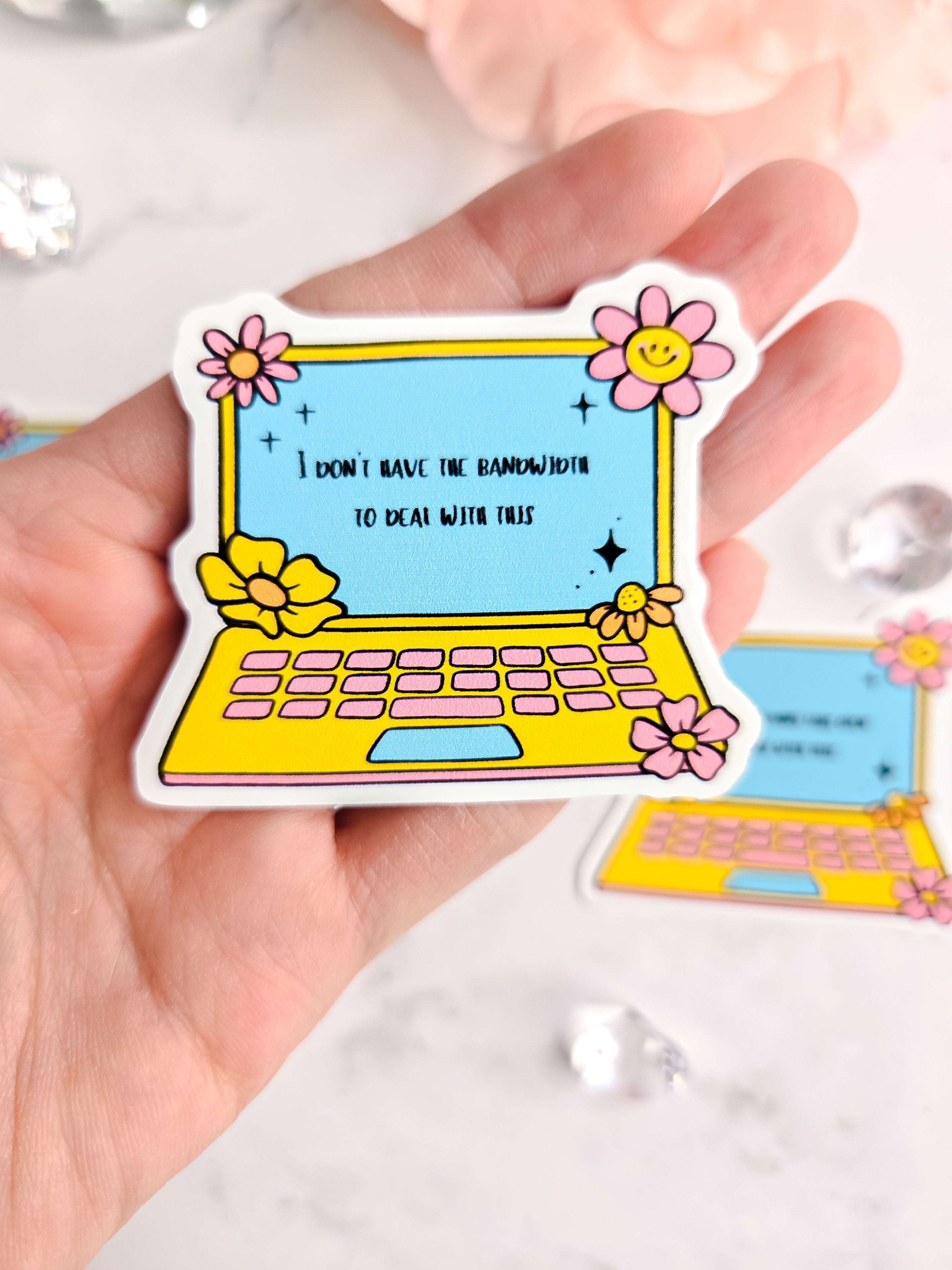 I cant deal laptop sticker