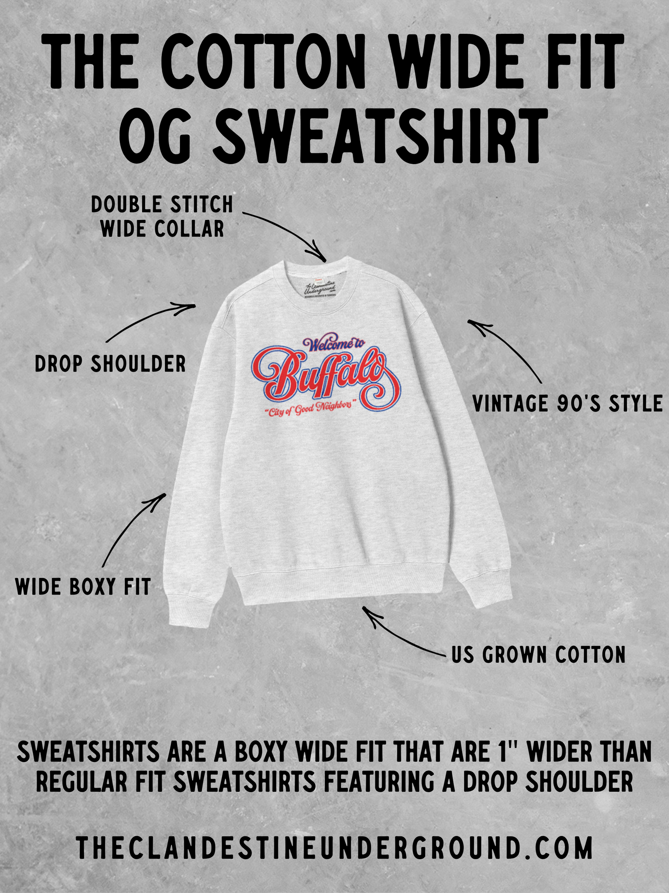 Memphis Basketball Boxy Cotton 90's Sweatshirt