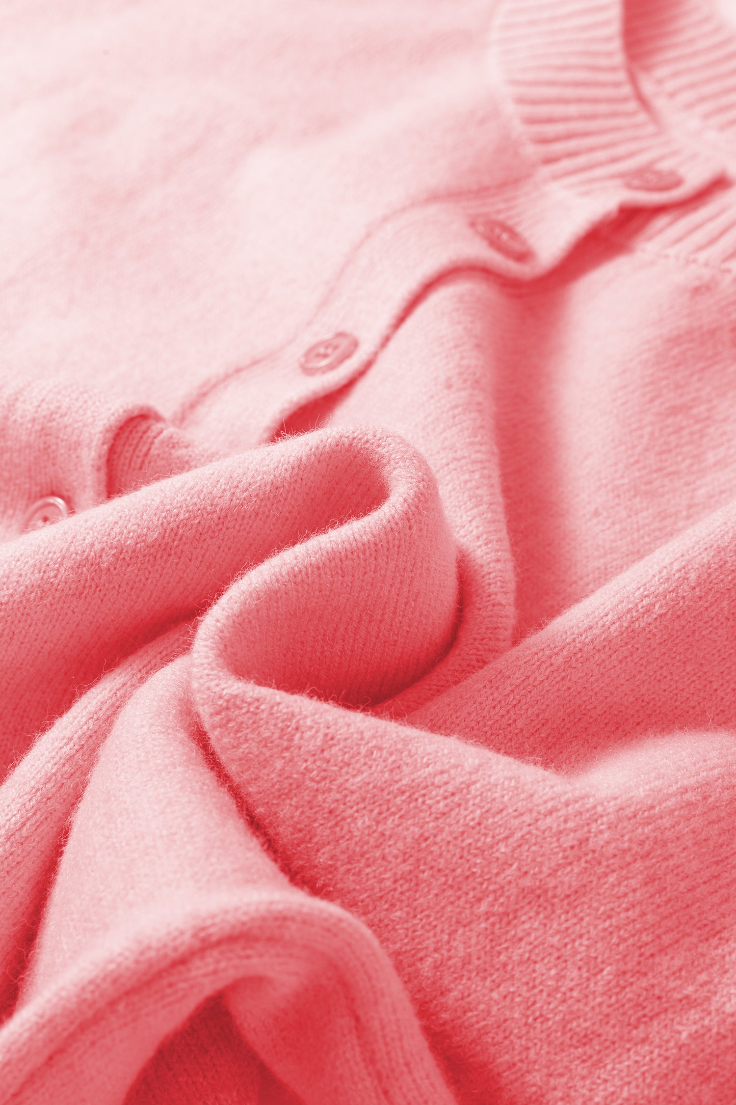 PRE-ORDER: 3/4 Sleeve Boxy Knit Button Down Sweater Cardigan