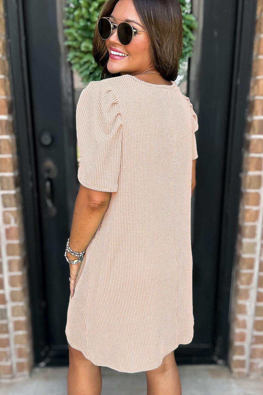 PRE-ORDER: Corded Puff Sleeve Mini Dress