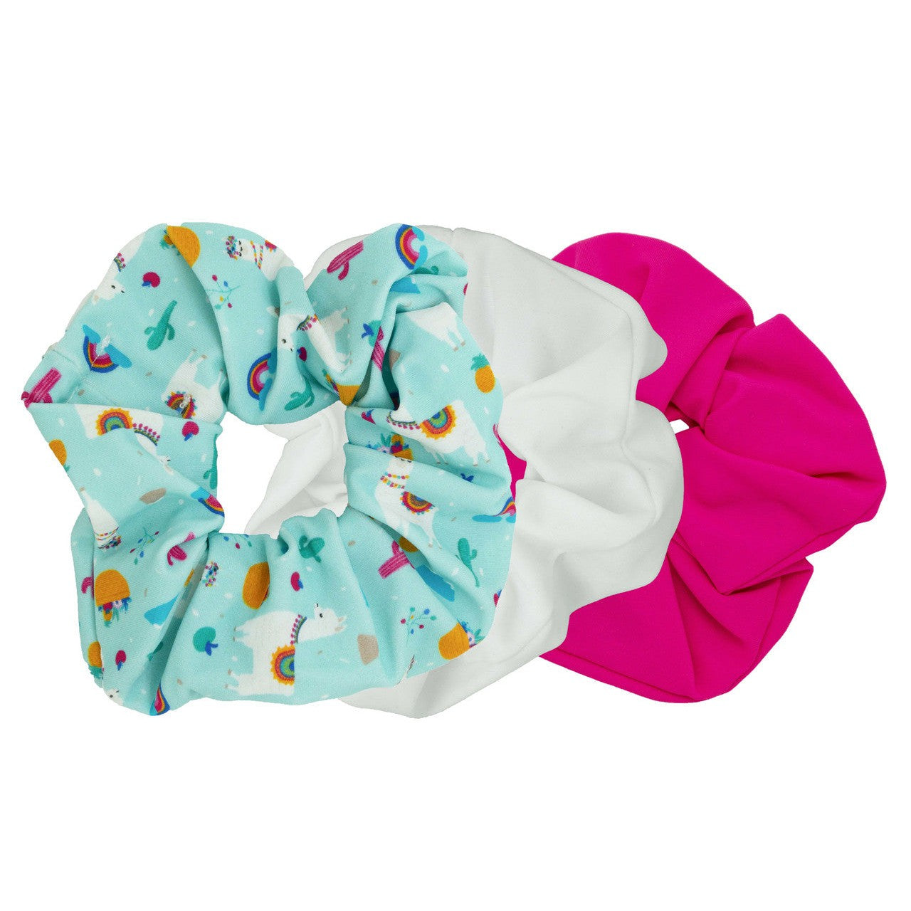 3 Pack Happy Llama Scrunchies