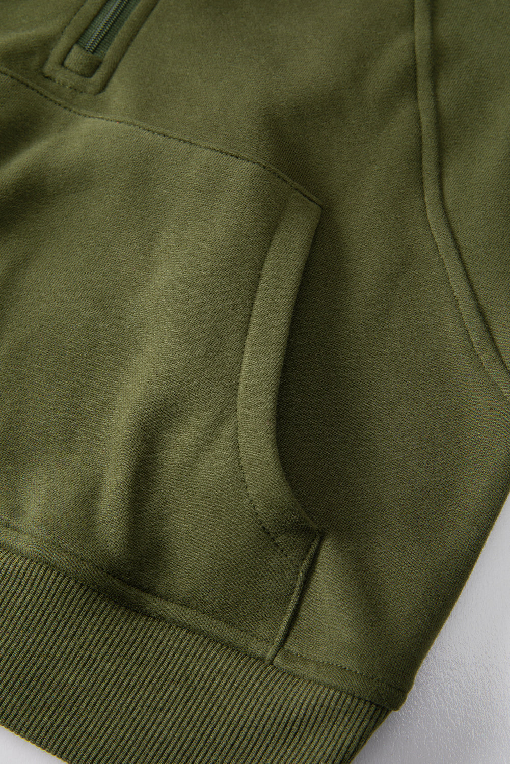 PRE-ORDER: Zip Up Stand Collar Thumbhole Sleeve Sweatshirt