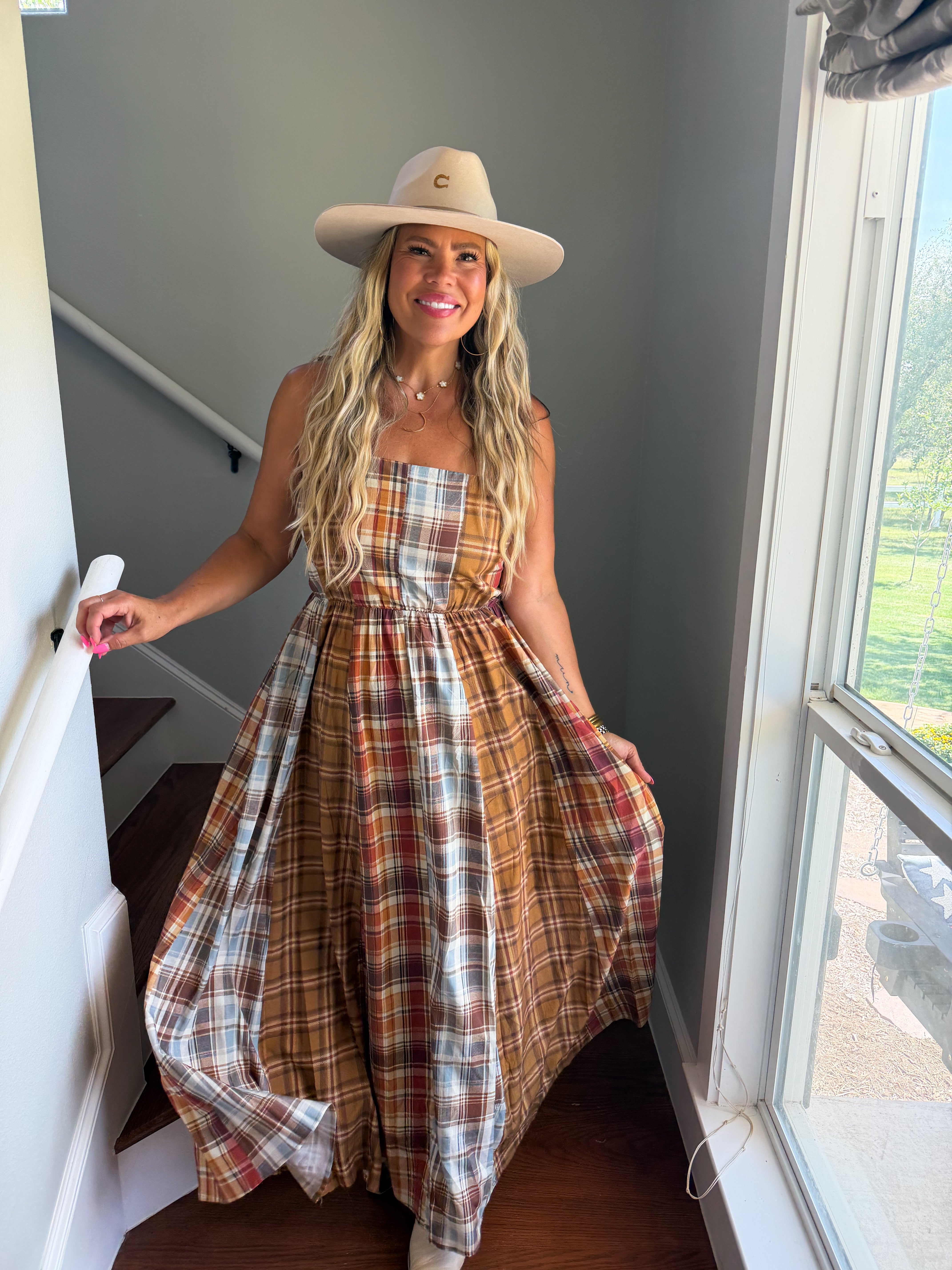 PRE-ORDER: THE ASHFORD PLAID MAXI DRESS