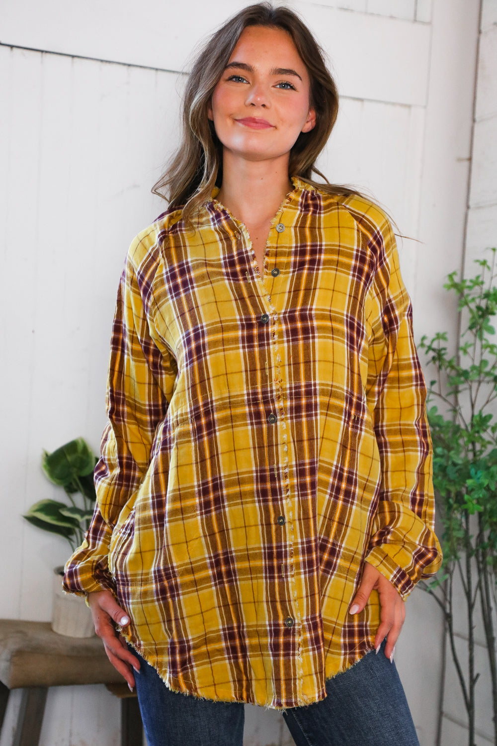 Cider Days in Plaid Button Down