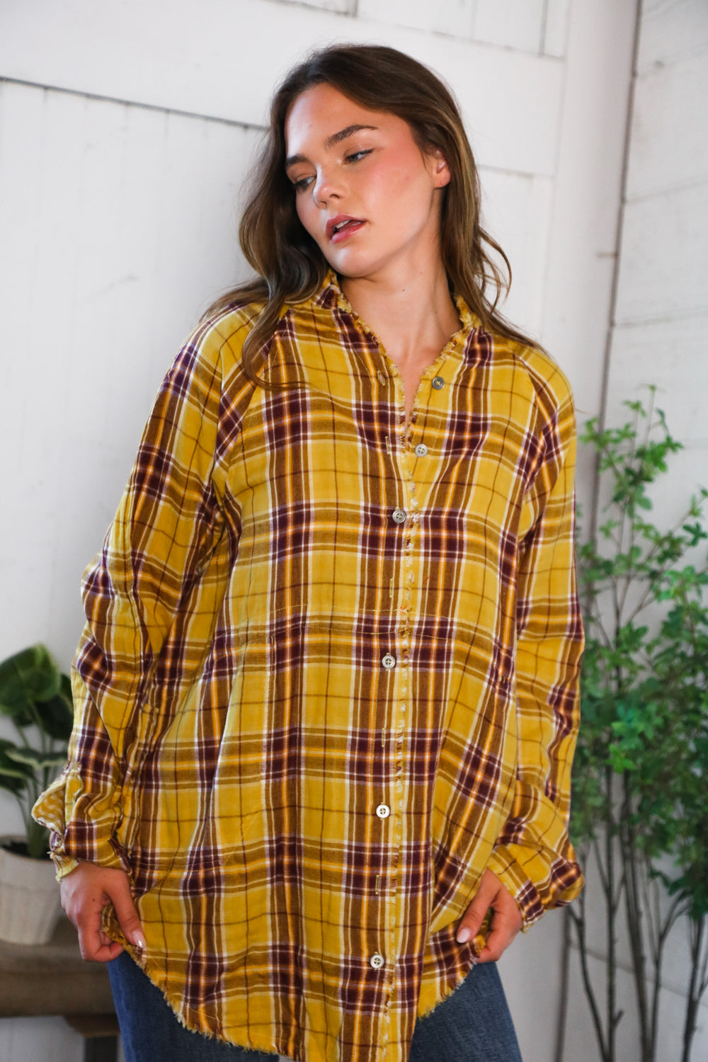 Cider Days in Plaid Button Down