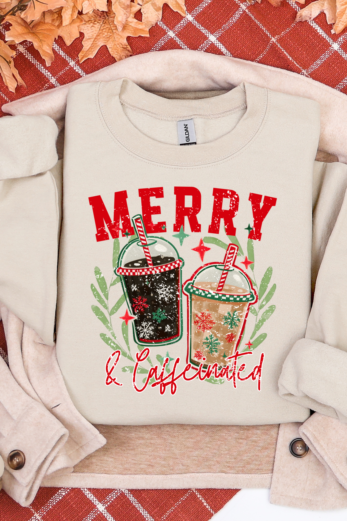 Merry & Caffeinated Cups Sweatshirt