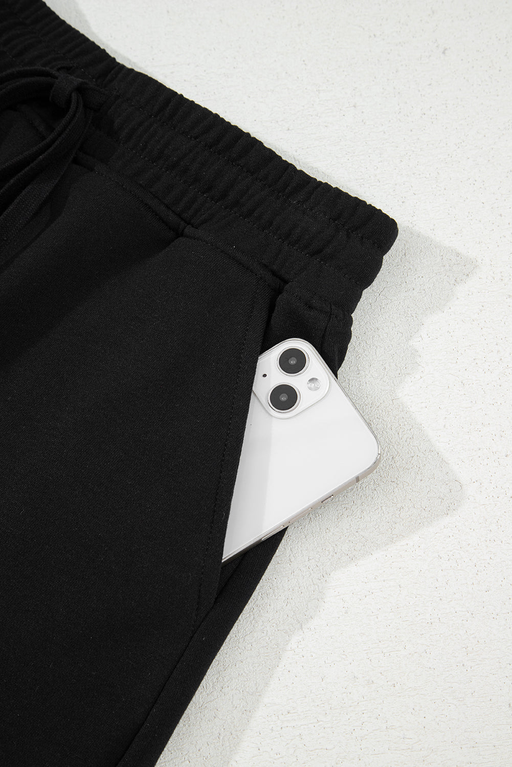 French Terry Drawstring Mini Skort with Pockets