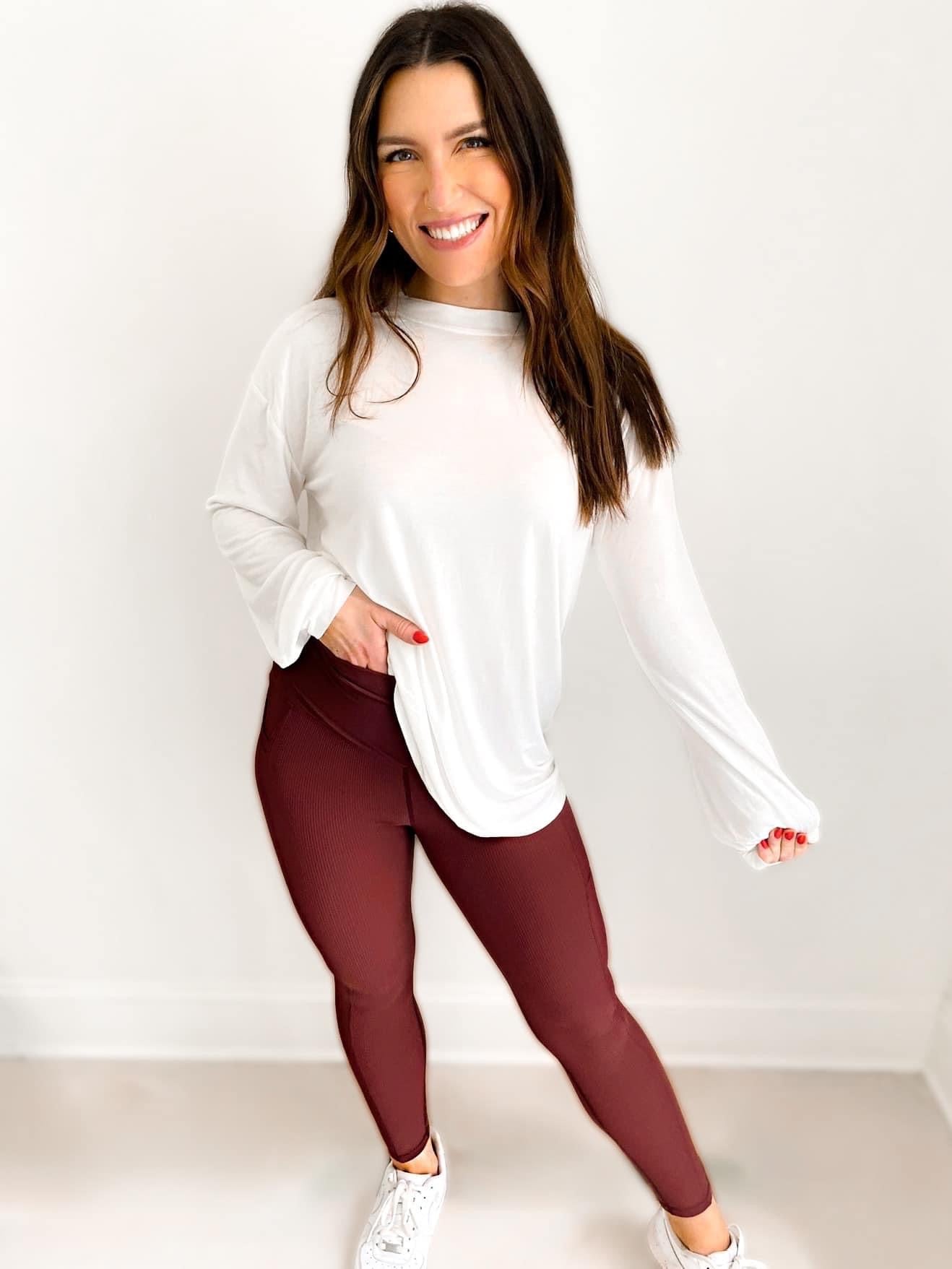 PRE-ORDER Molly Max Sculpt Diagonal Ribbed Leggings