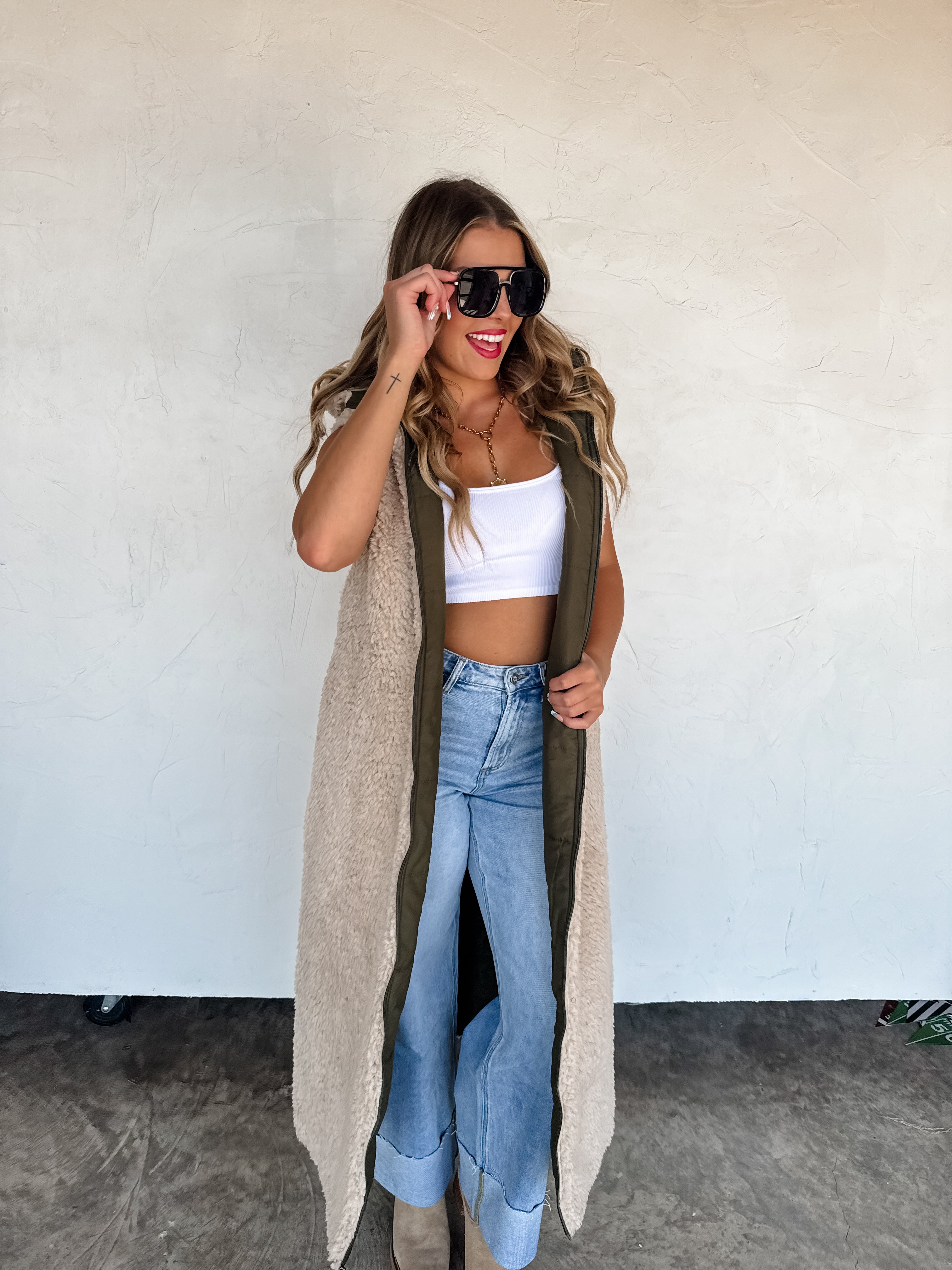 PRE-ORDER: REVERSIBLE SHERPA PUFFER VEST