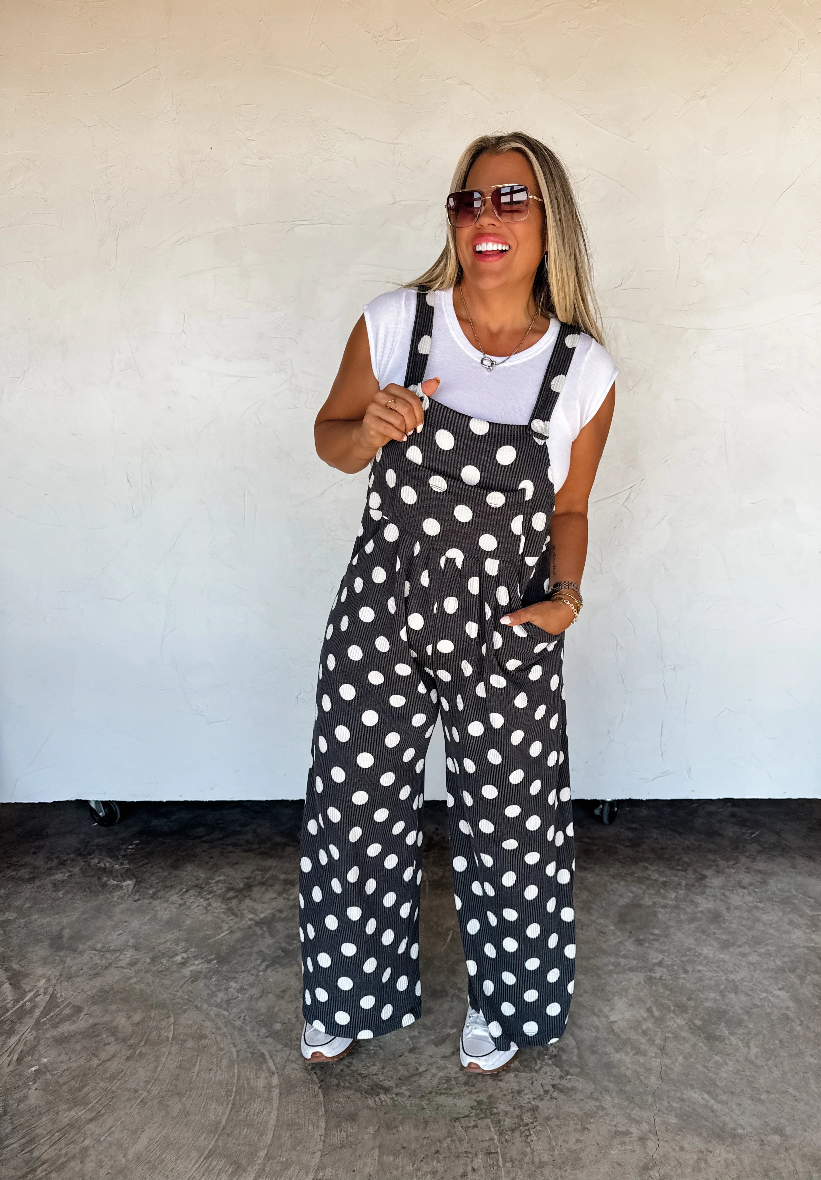 PRE-ORDER: POLKA DOT KARLI BOHO OVERALLS