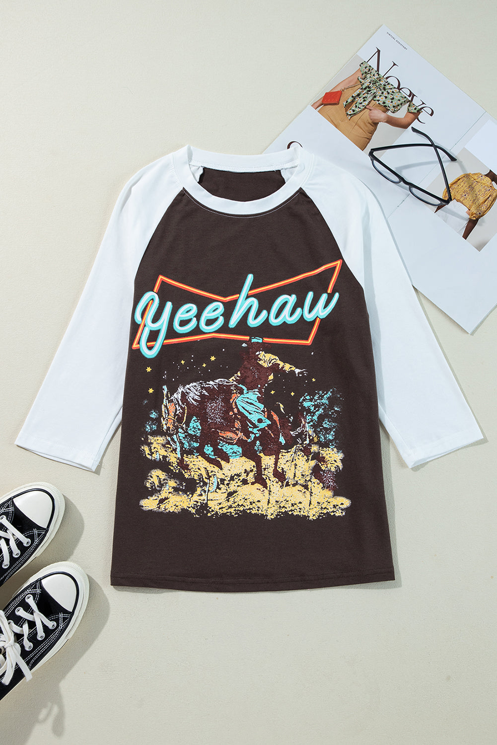 Yeehaw Graphic Vintage Raglan