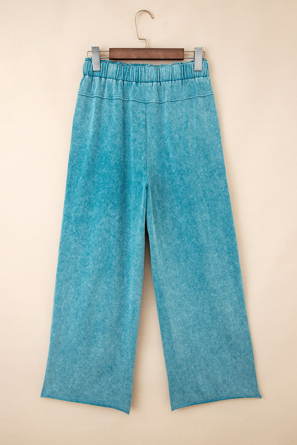 PRE-ORDER: Mineral Wash Knot High Waist Raw Hem Pants