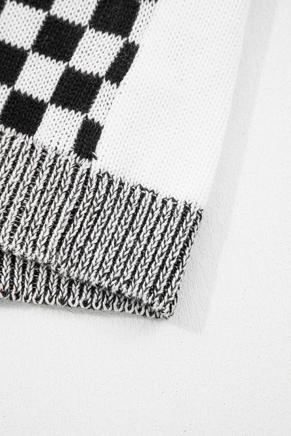PRE-ORDER: Checkered Drop Shoulder Cardigan