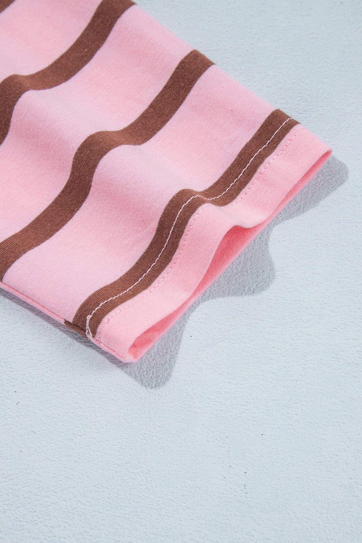 PRE-ORDER: Pink Striped Long Sleeve Collar Shift Top