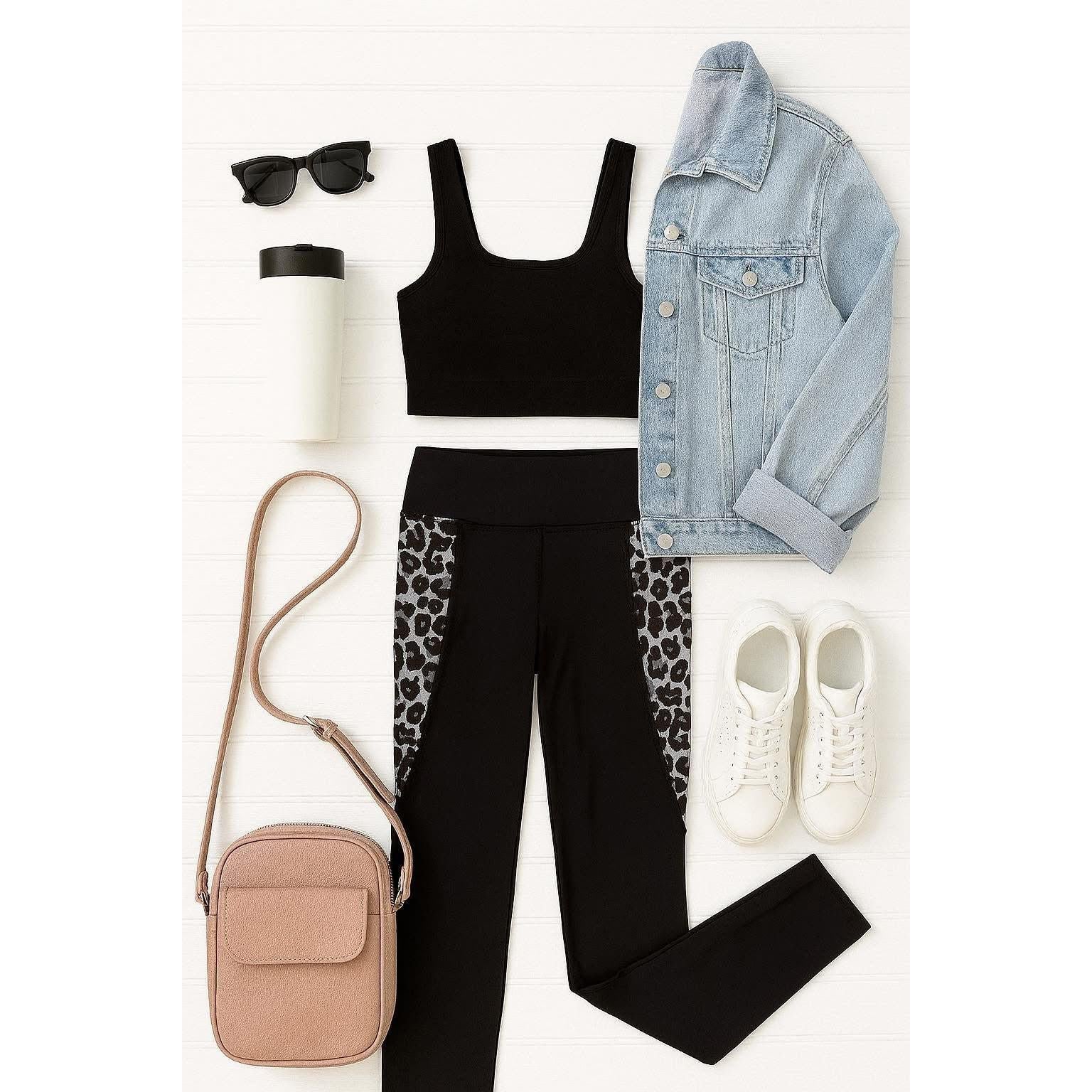 The Sabrina - Snow Leopard Panel Leggings