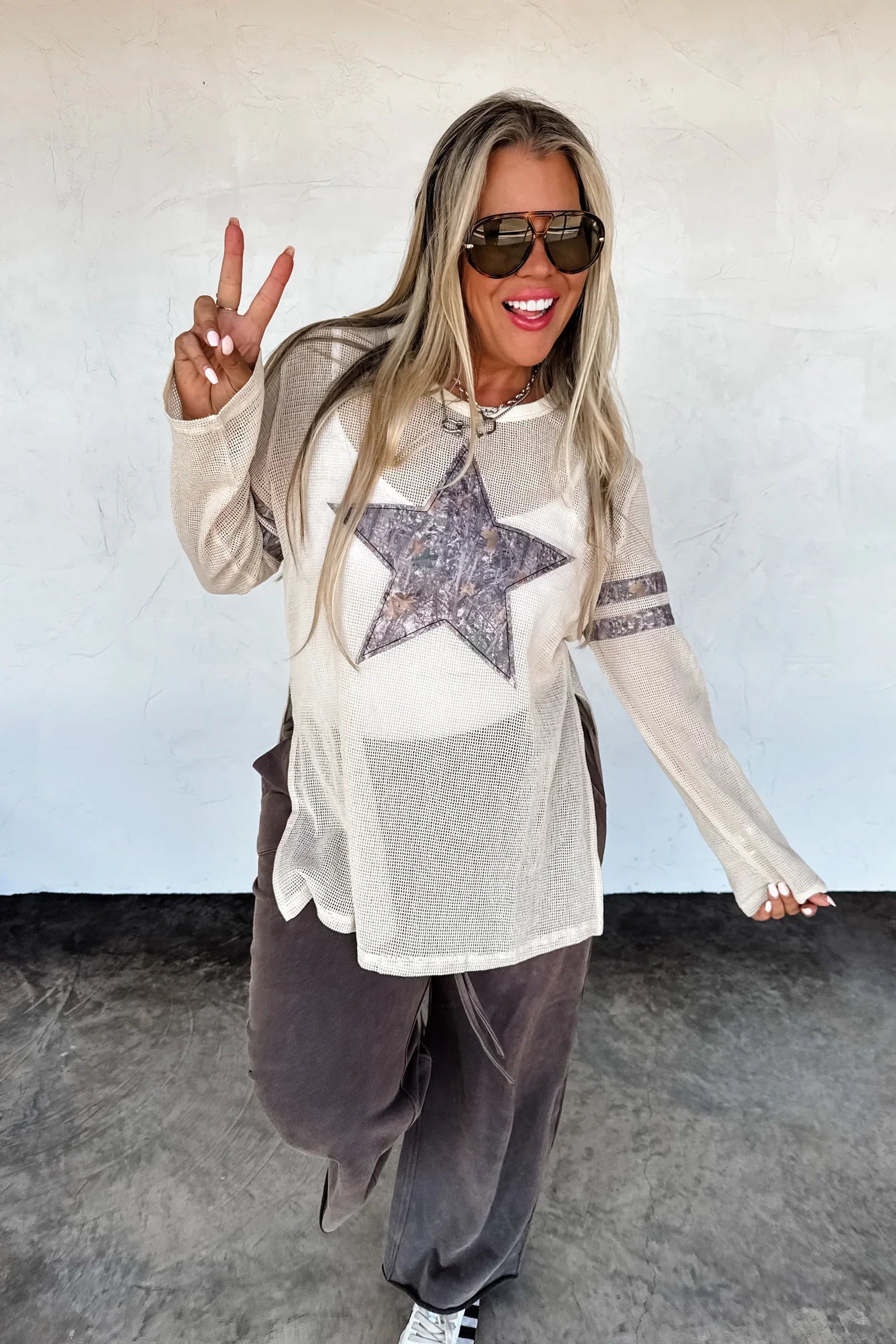 PRE-ORDER: Star Mellow Mesh Cotton Top