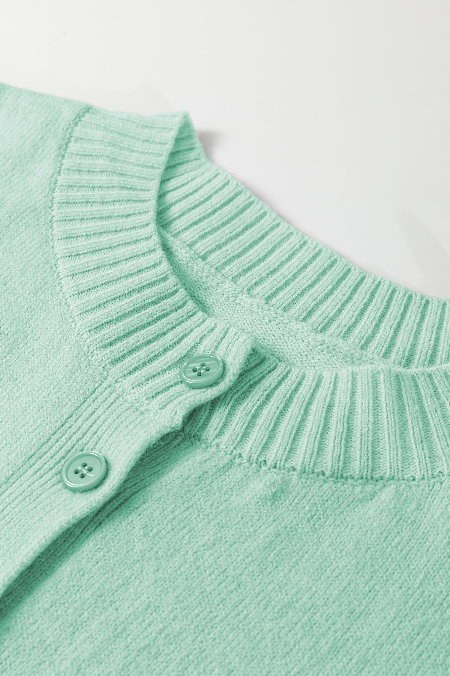 PRE-ORDER: 3/4 Sleeve Boxy Knit Button Down Sweater Cardigan