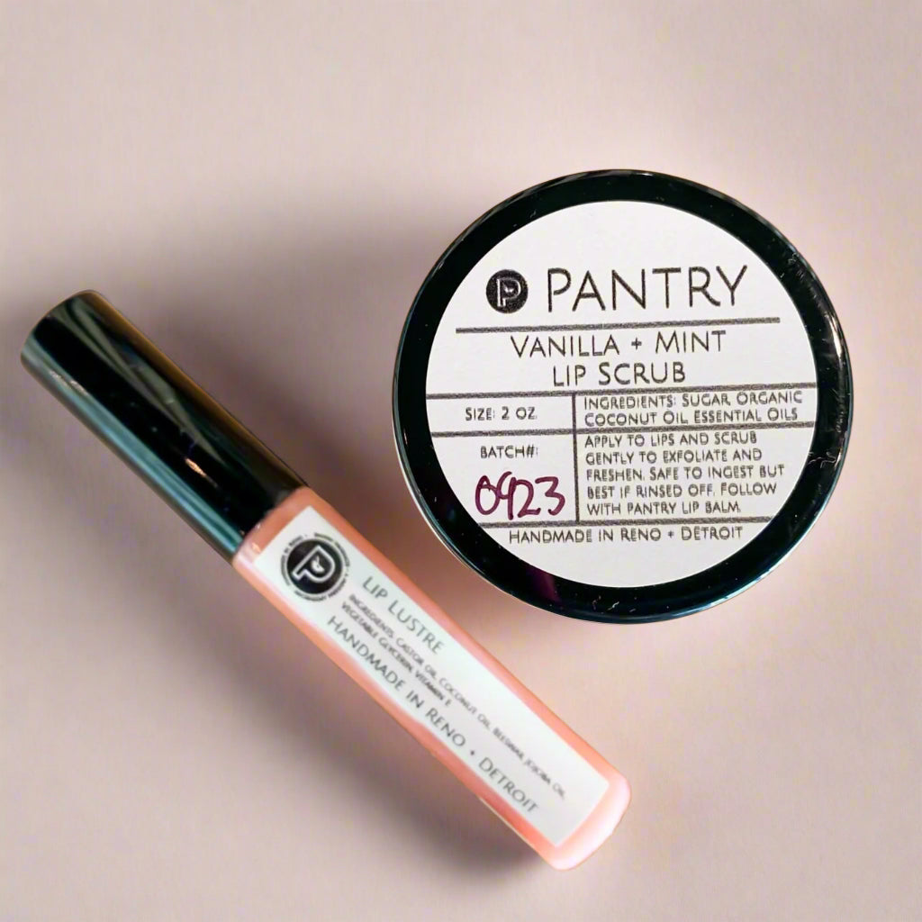 Vanilla + Mint Lip Scrub - Chapped Lip Exfoliating Sugar Scrub