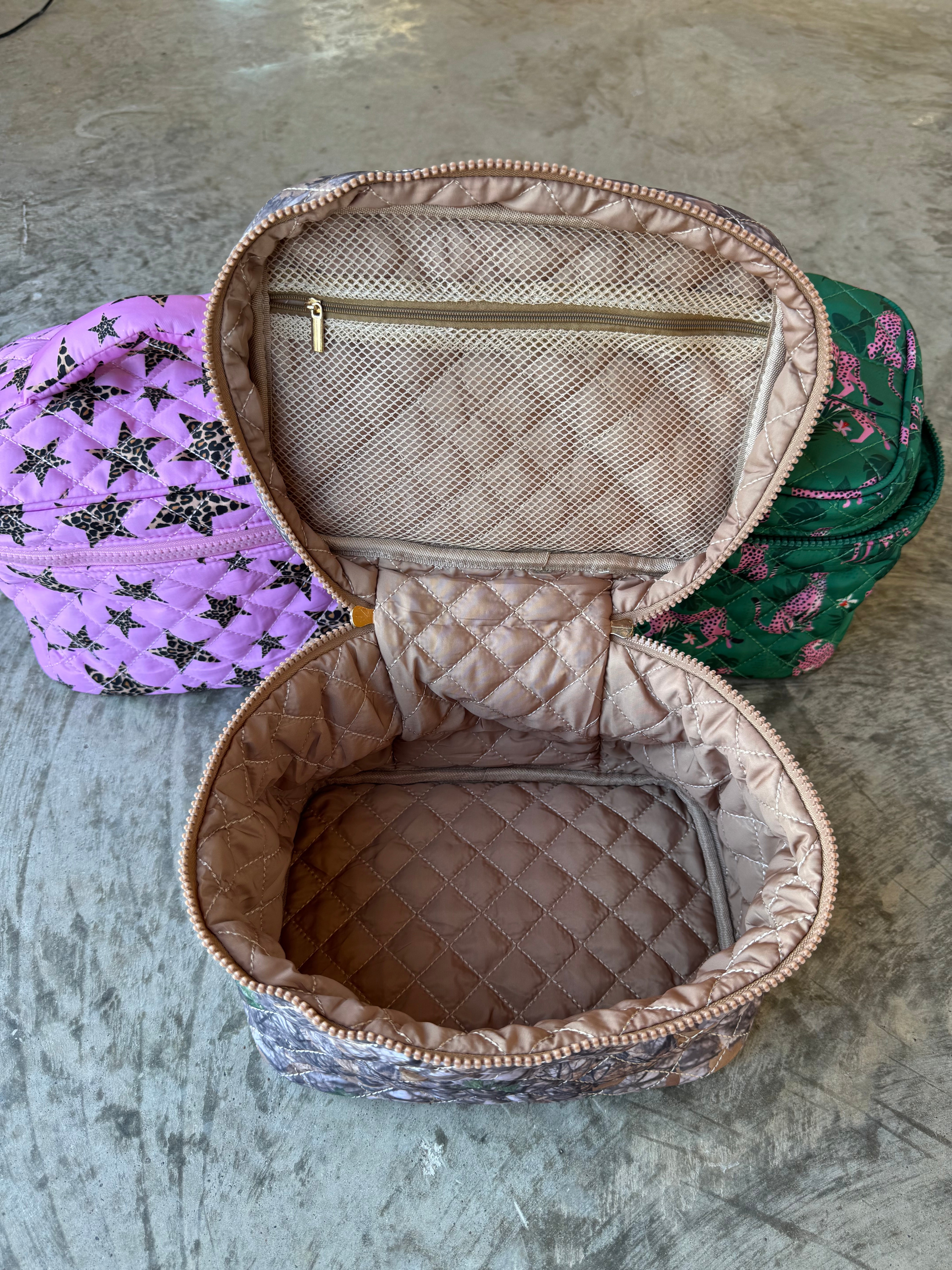 PRE-ORDER: QUILTED PUFFER MAKEUP BAG