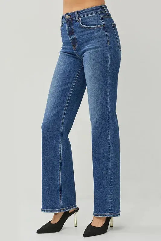 High Rise Straight Leg Jeans