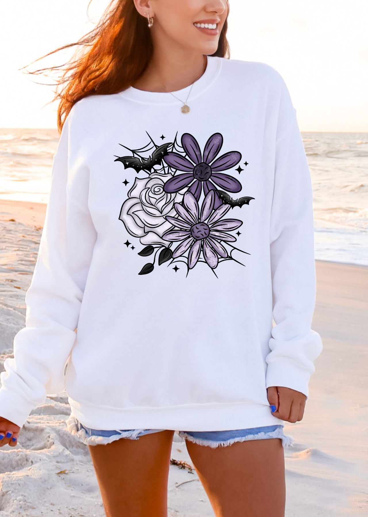 Purple Bat Floral Tee