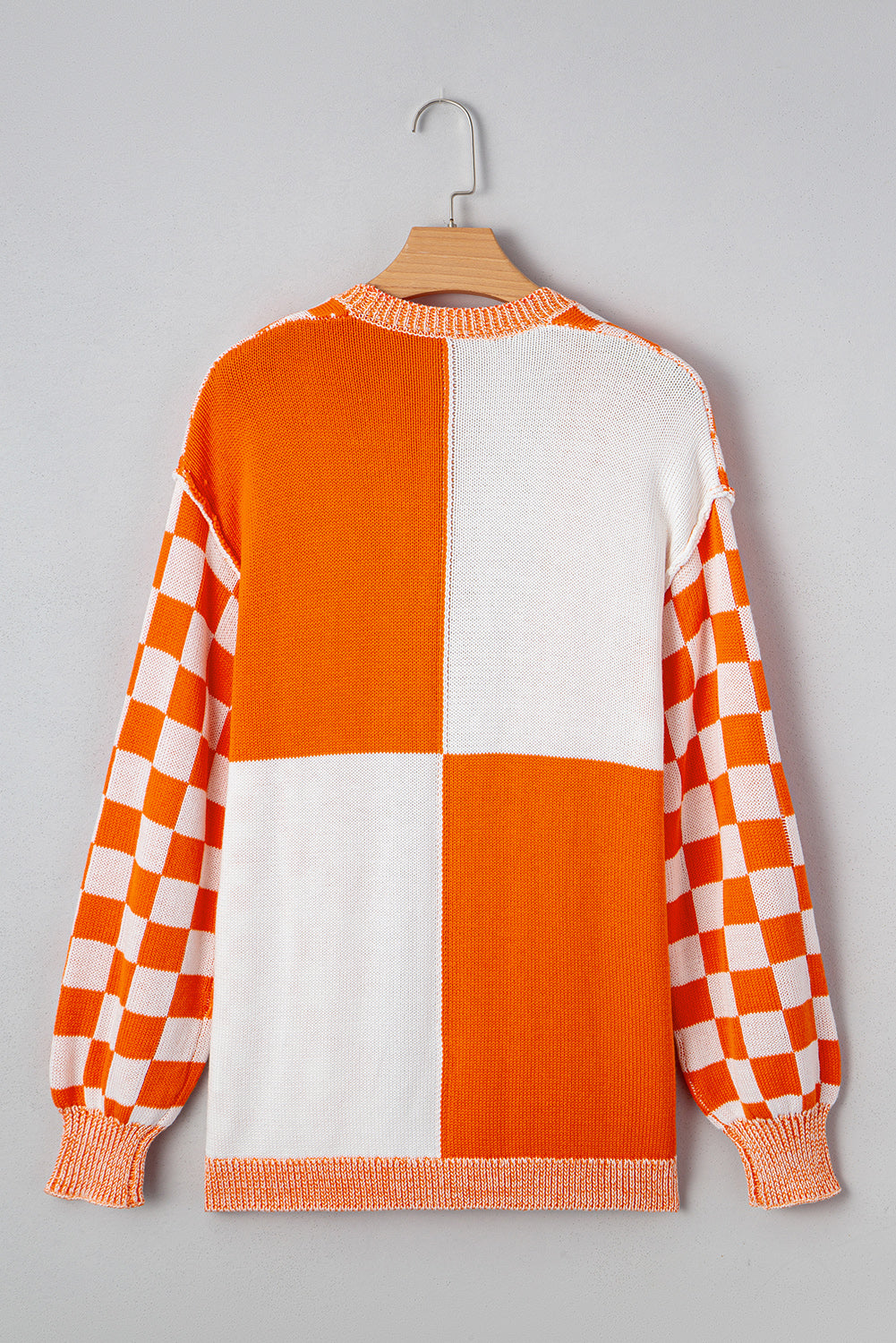 PRE-ORDER: Checkered Drop Shoulder Cardigan