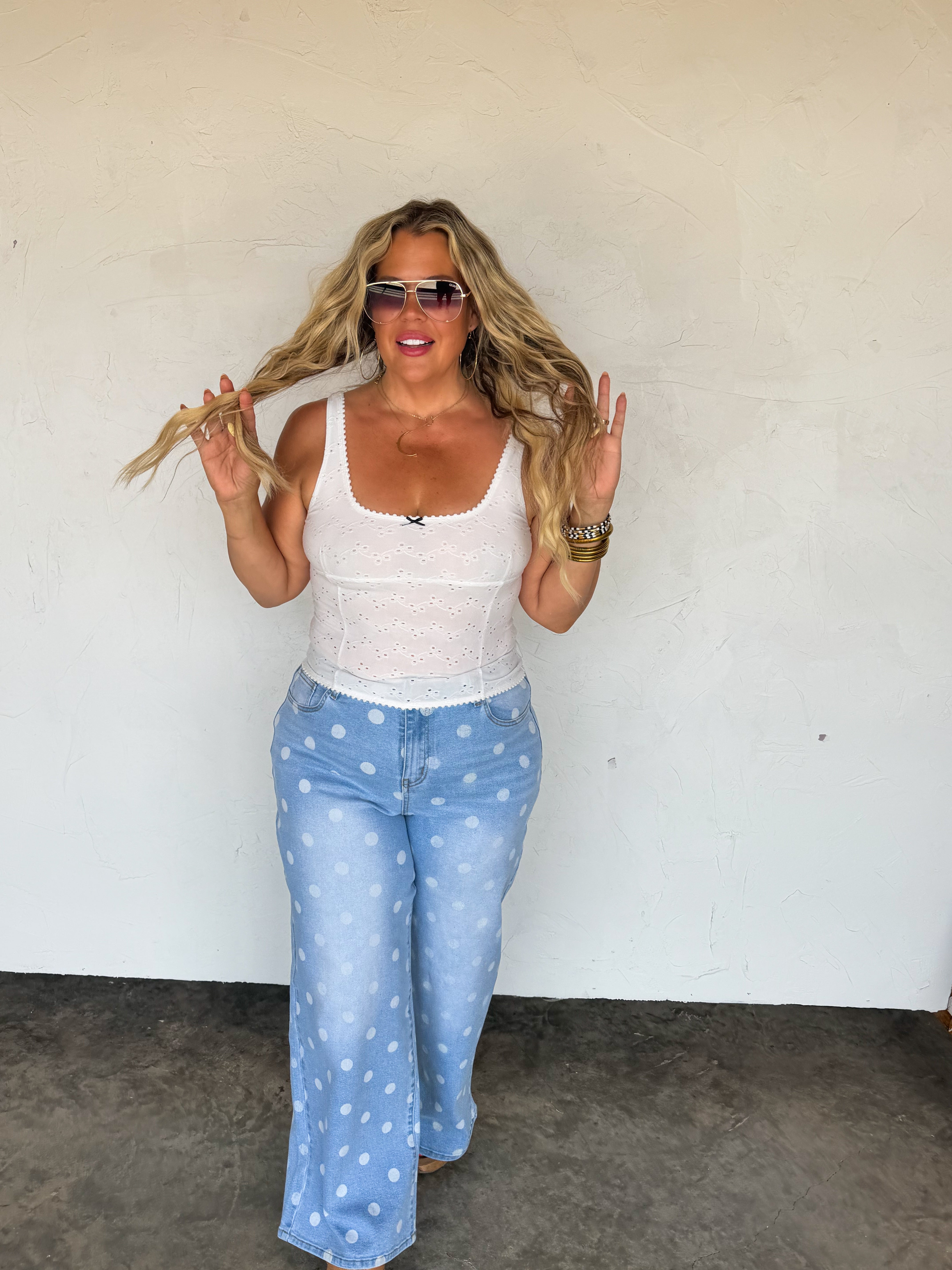 PRE-ORDER: SPOT ON POLKA DOT JEANS