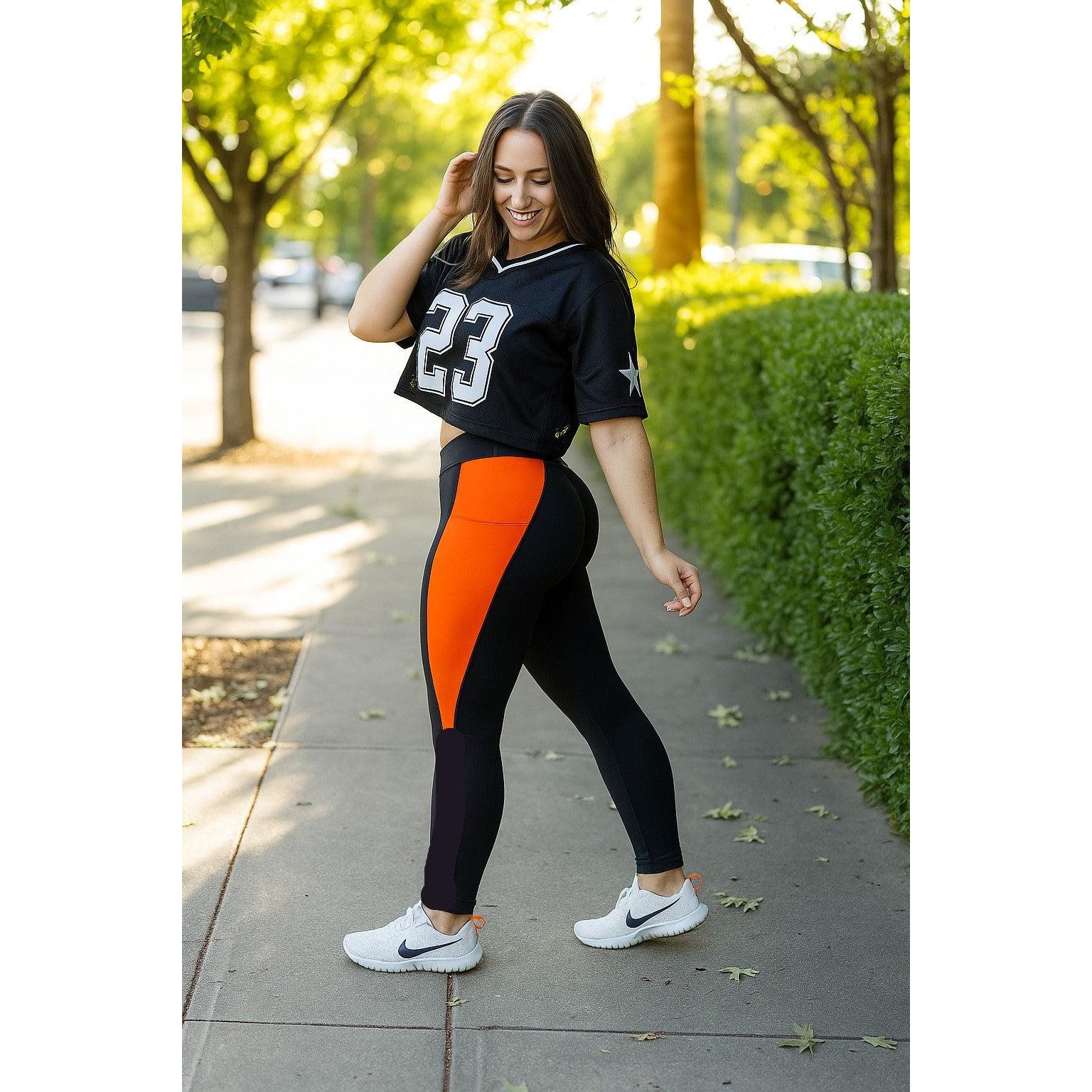 Ready to Ship | The Tatumn - Orange Panel Leggings