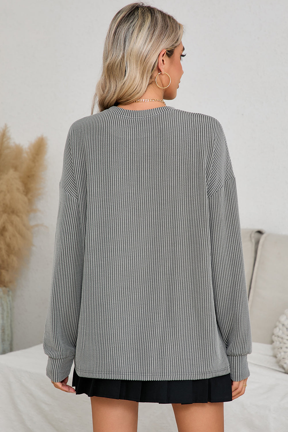 Corded GAME DAY Graphic Long Sleeve Top