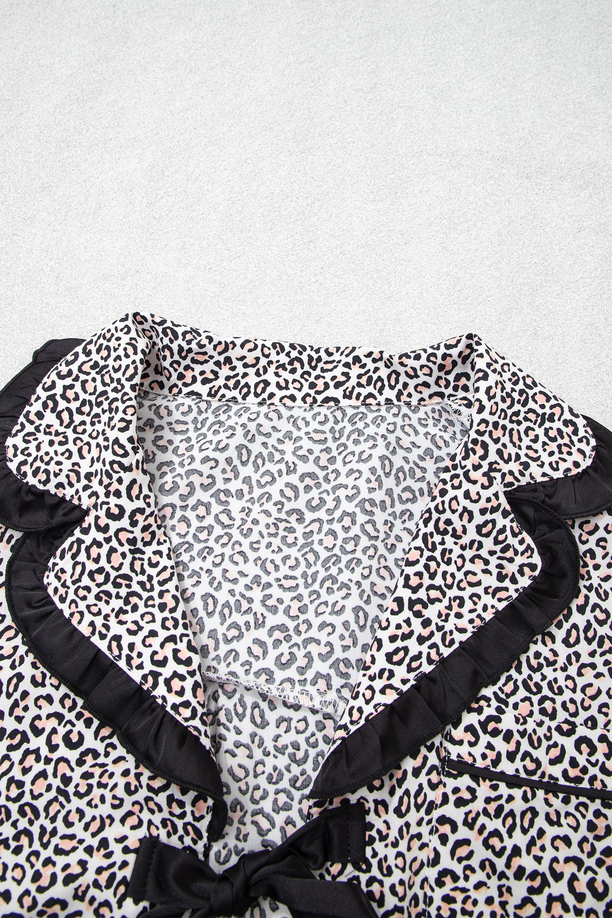 PRE-ORDER: Leopard Bow Patchwork Lounge Set