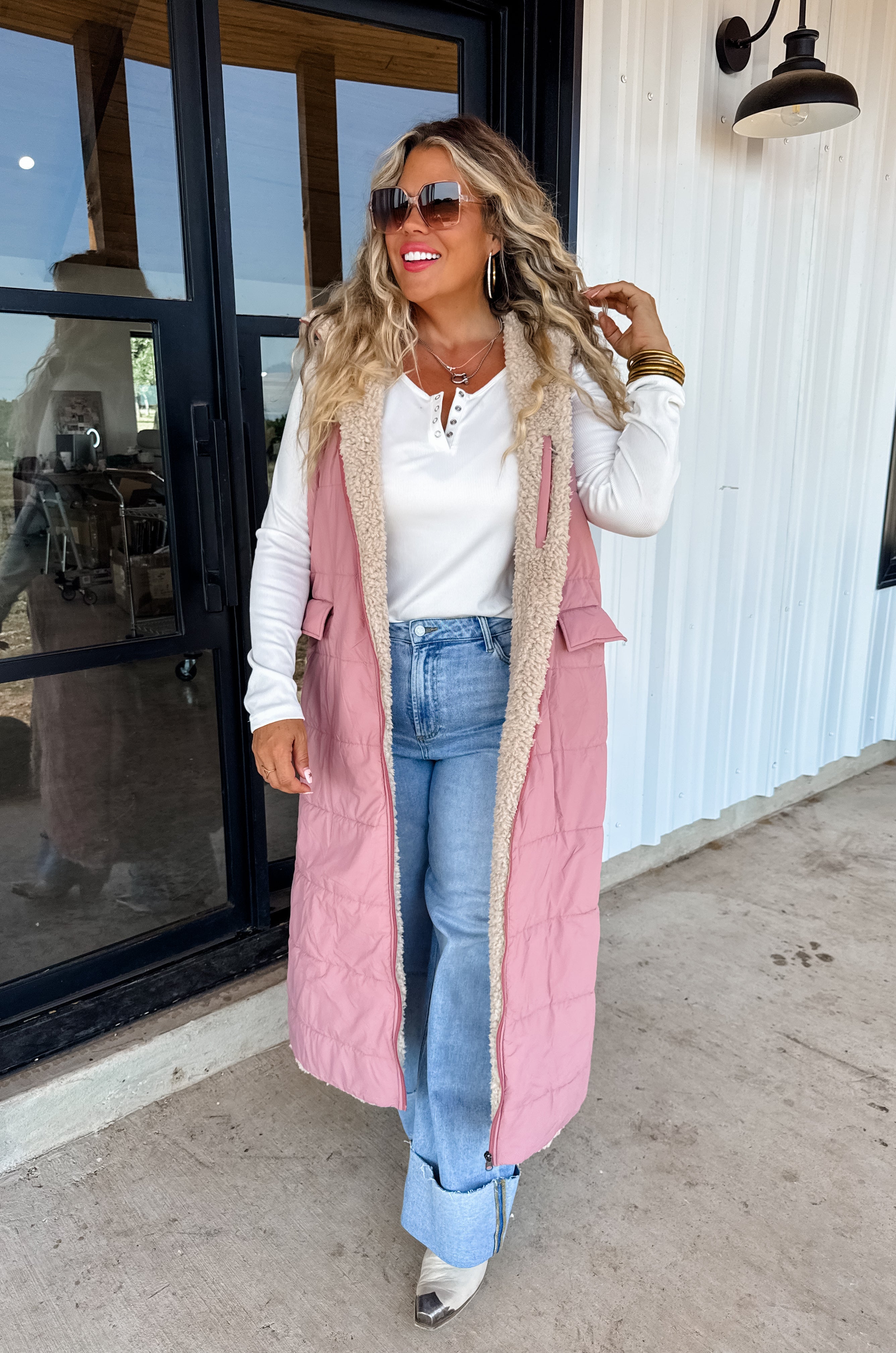 PRE-ORDER: REVERSIBLE SHERPA PUFFER VEST